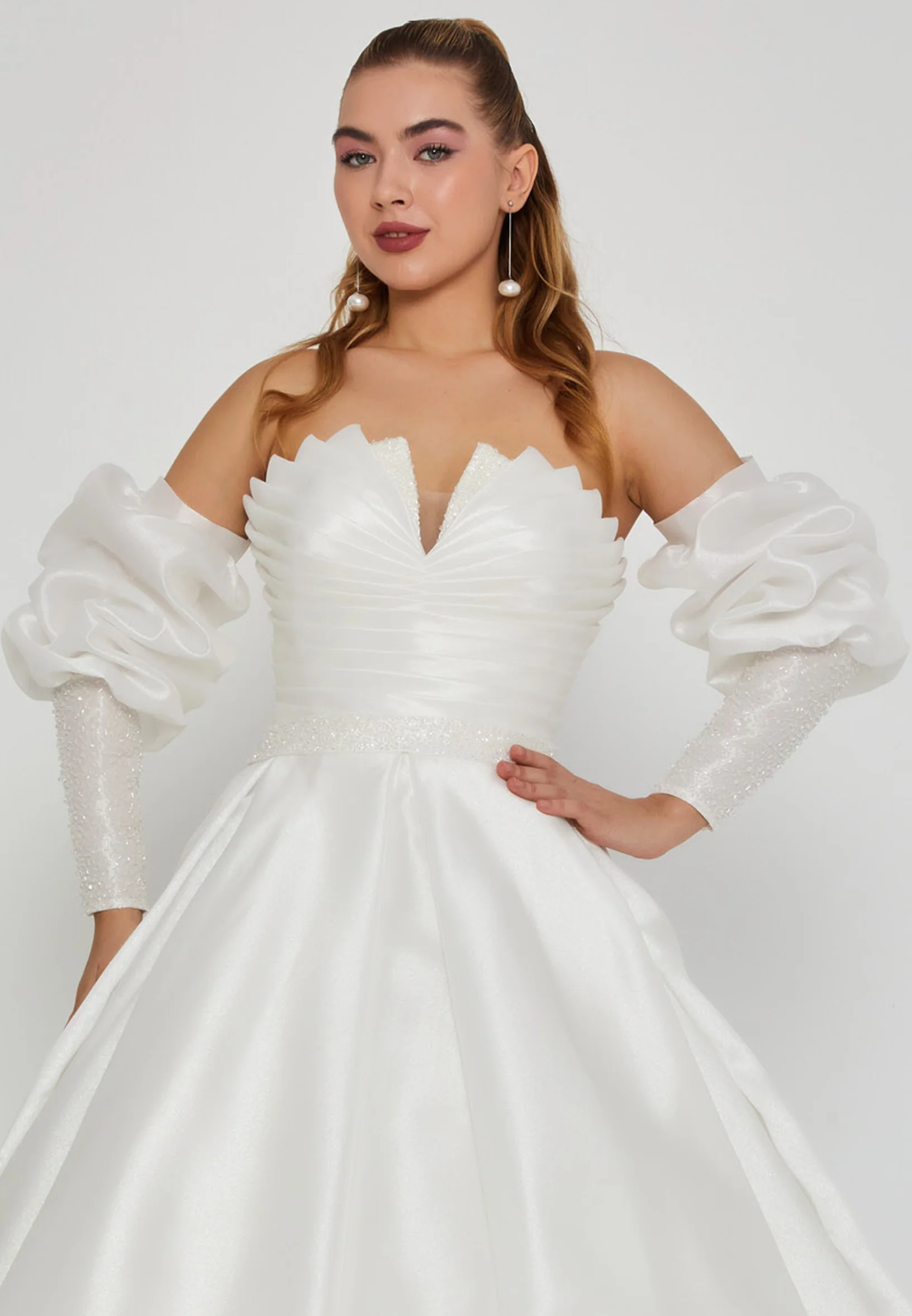 Off Shoulder Maxi Polyester Regular Wedding Dress ssc003 - Image 6