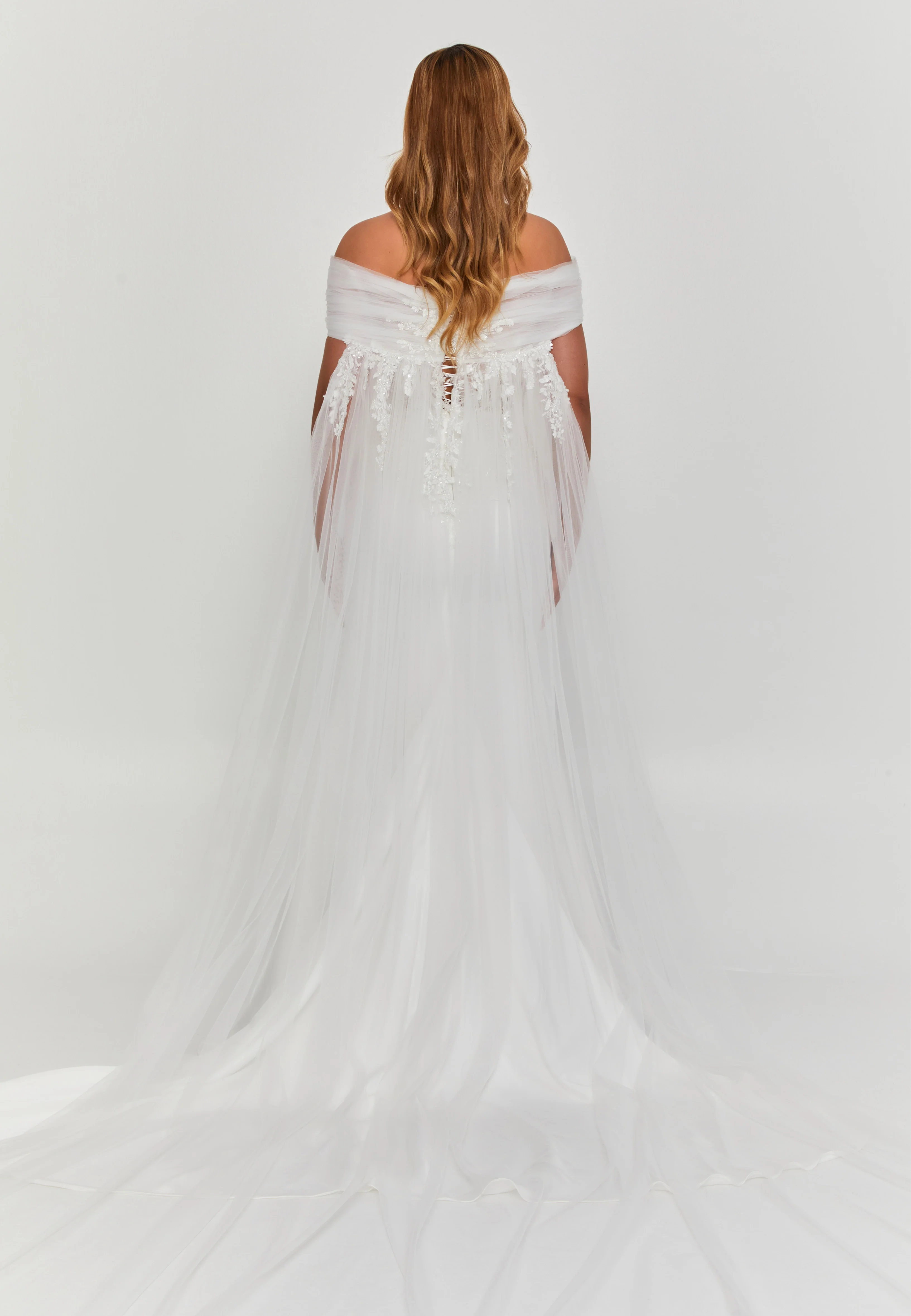 Off Shoulder Maxi Satin Regular Wedding Dress abb25024 - Image 4