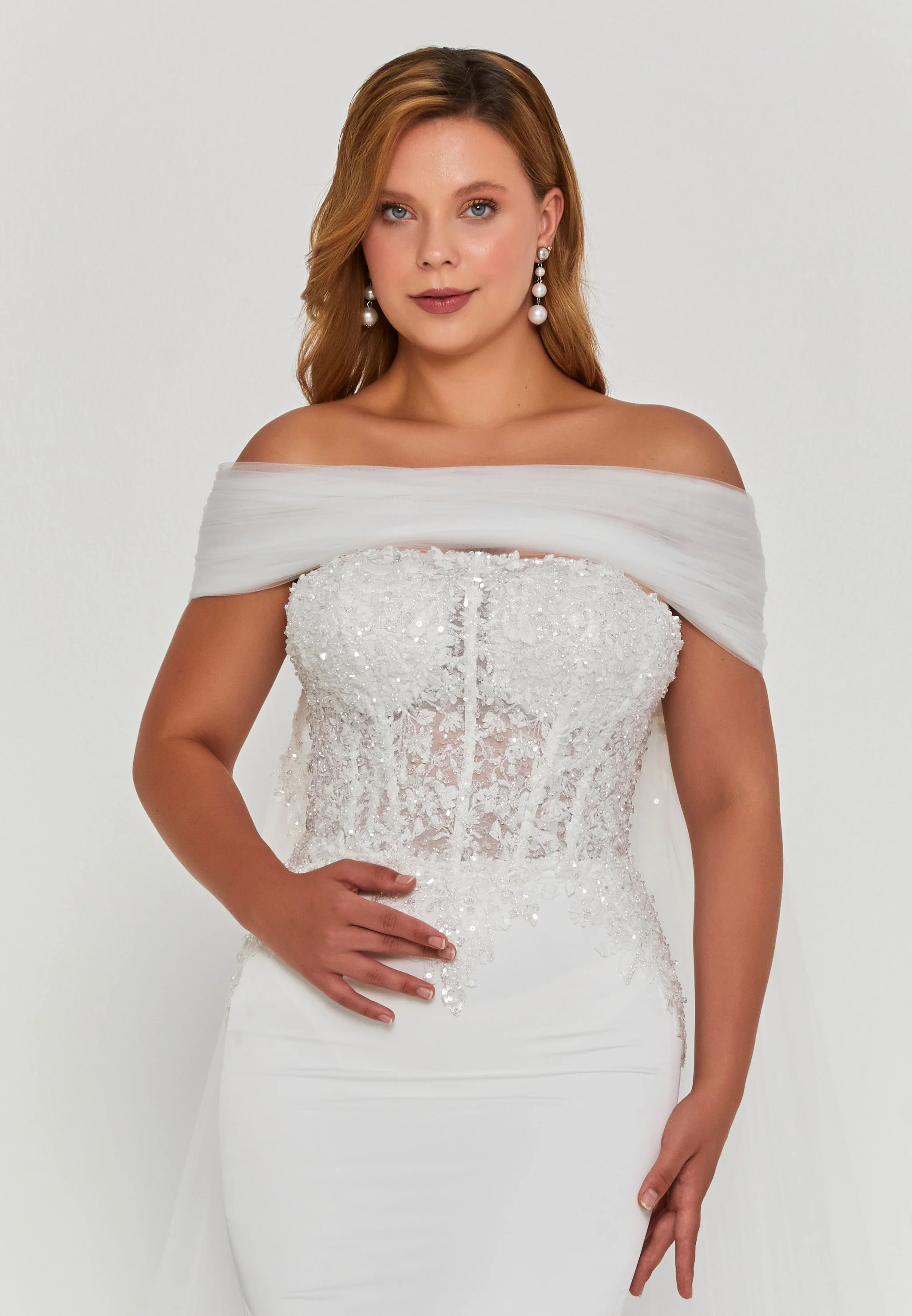 Off Shoulder Maxi Satin Regular Wedding Dress abb25024 - Image 7