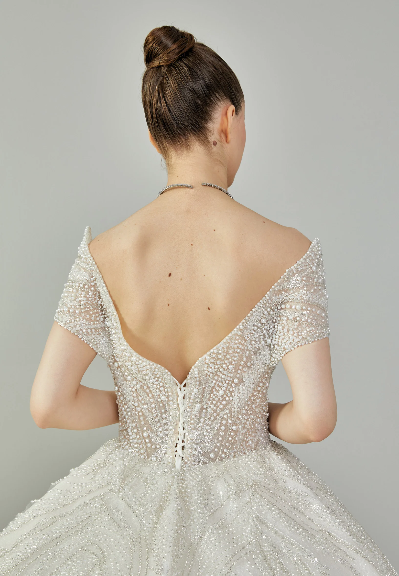 Off Shoulder Maxi Sequin Regular Wedding Dress abb2404060 - Image 8