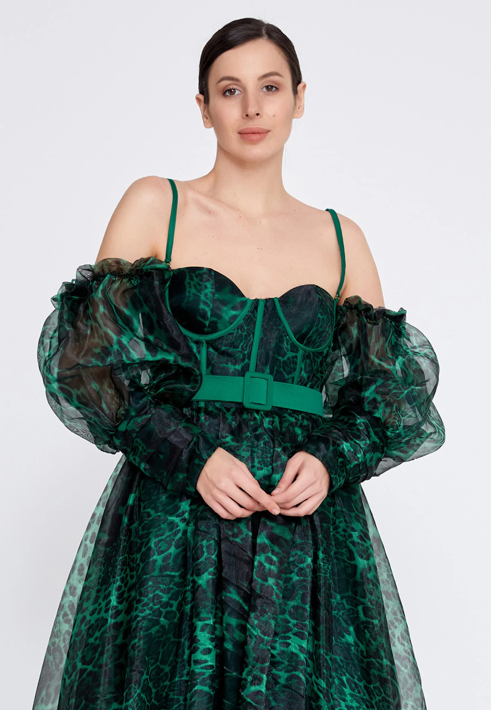 Off Shoulder Maxi Tulle A - Line Regular Prom Dress mtn2205 - Image 12