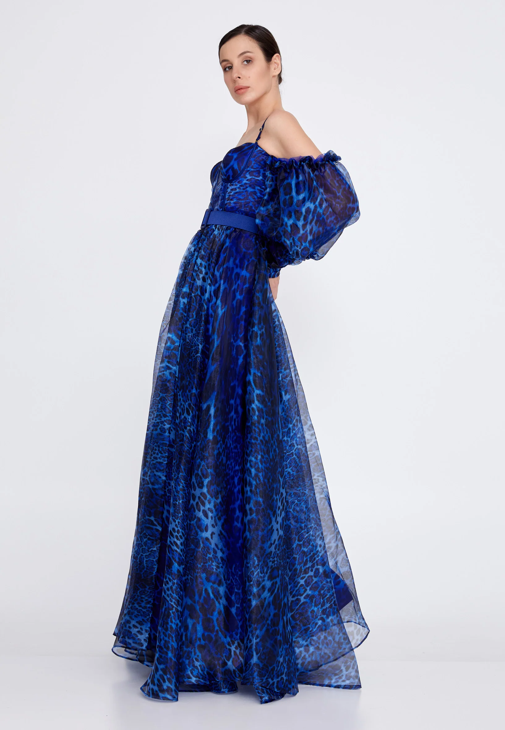 Off Shoulder Maxi Tulle A - Line Regular Prom Dress mtn2205 - Image 15