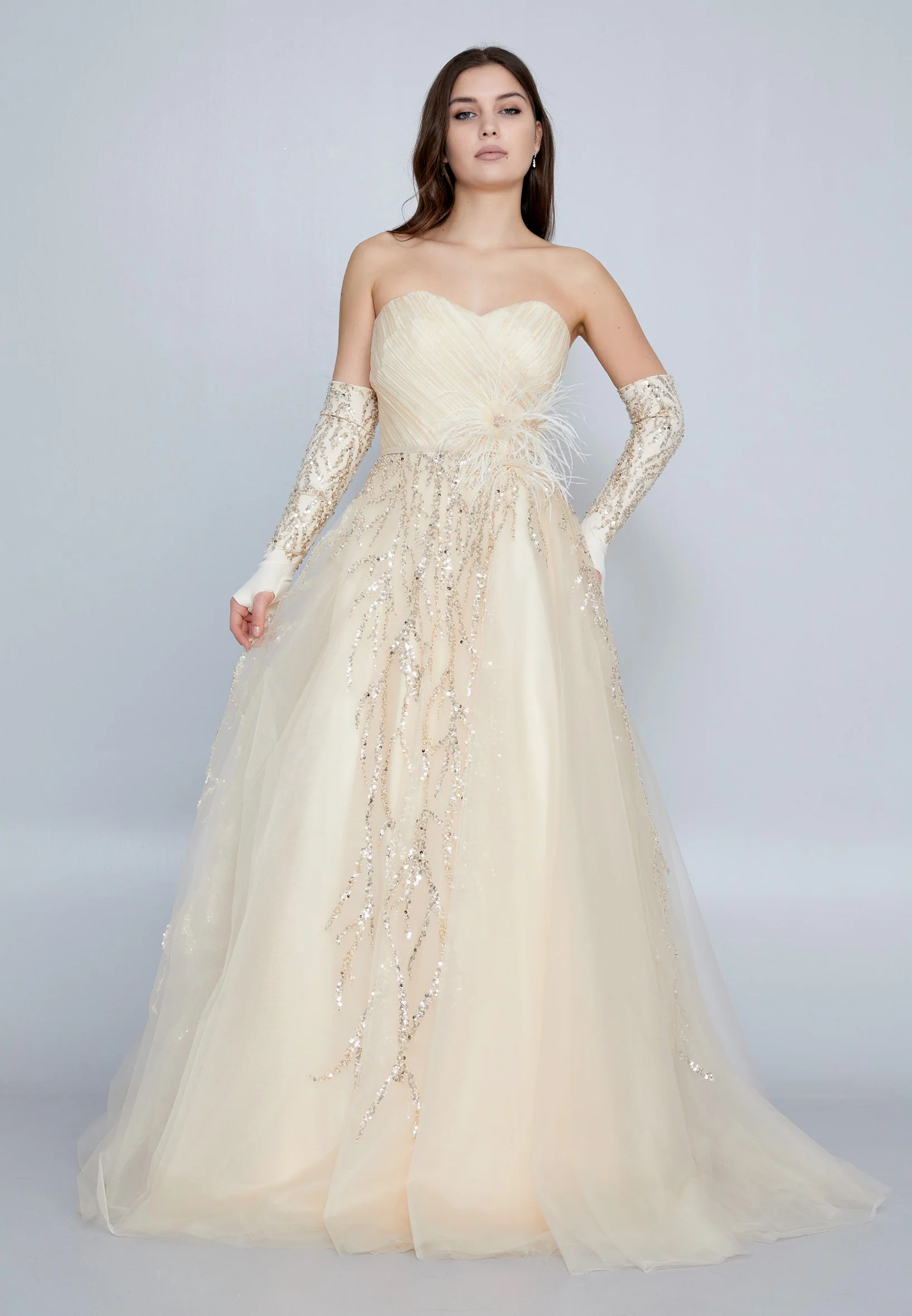Off Shoulder Maxi Tulle A - Line Regular Prom Dress omn602