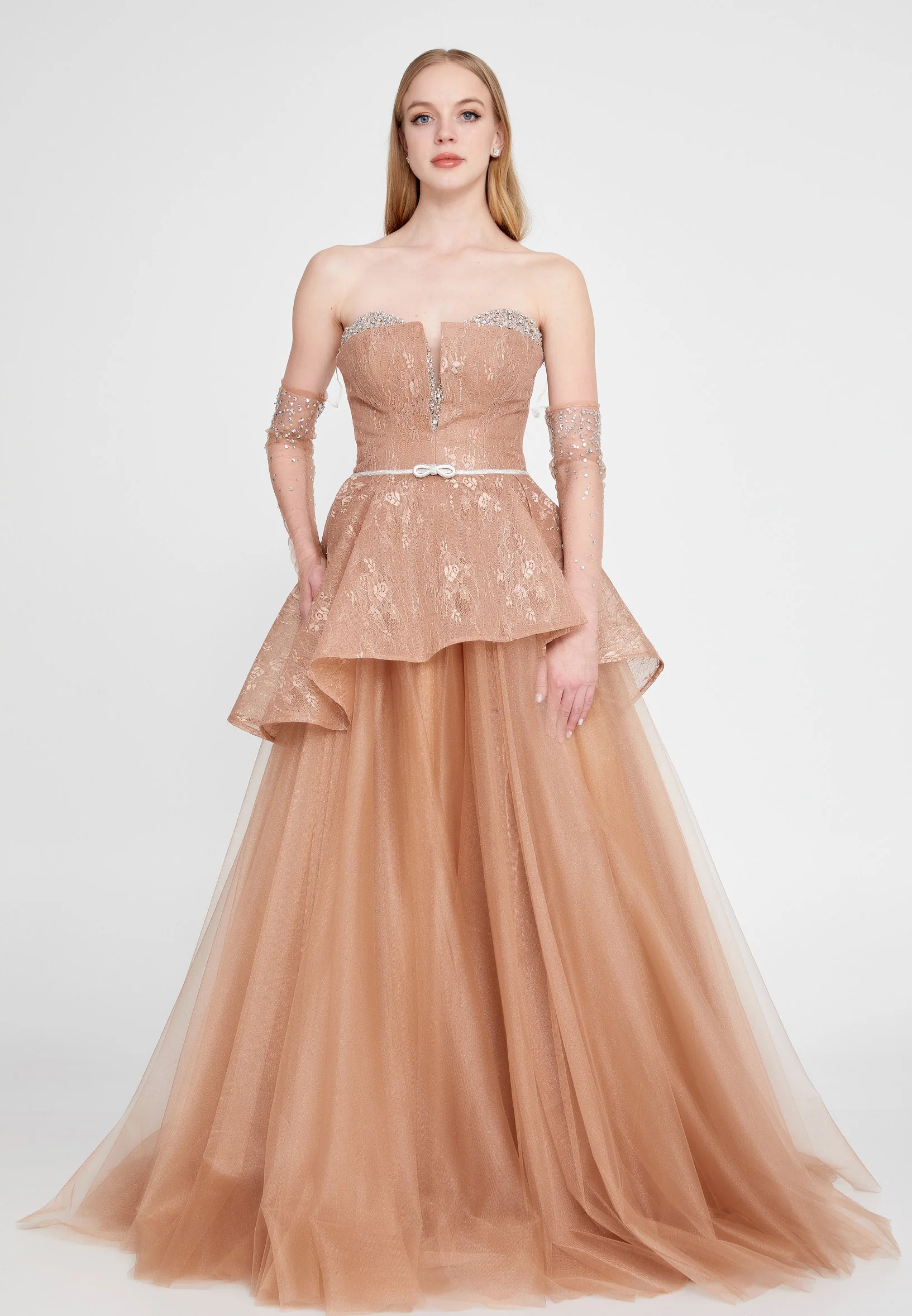 Off Shoulder Maxi Tulle A - Line Regular Prom Dress omn657