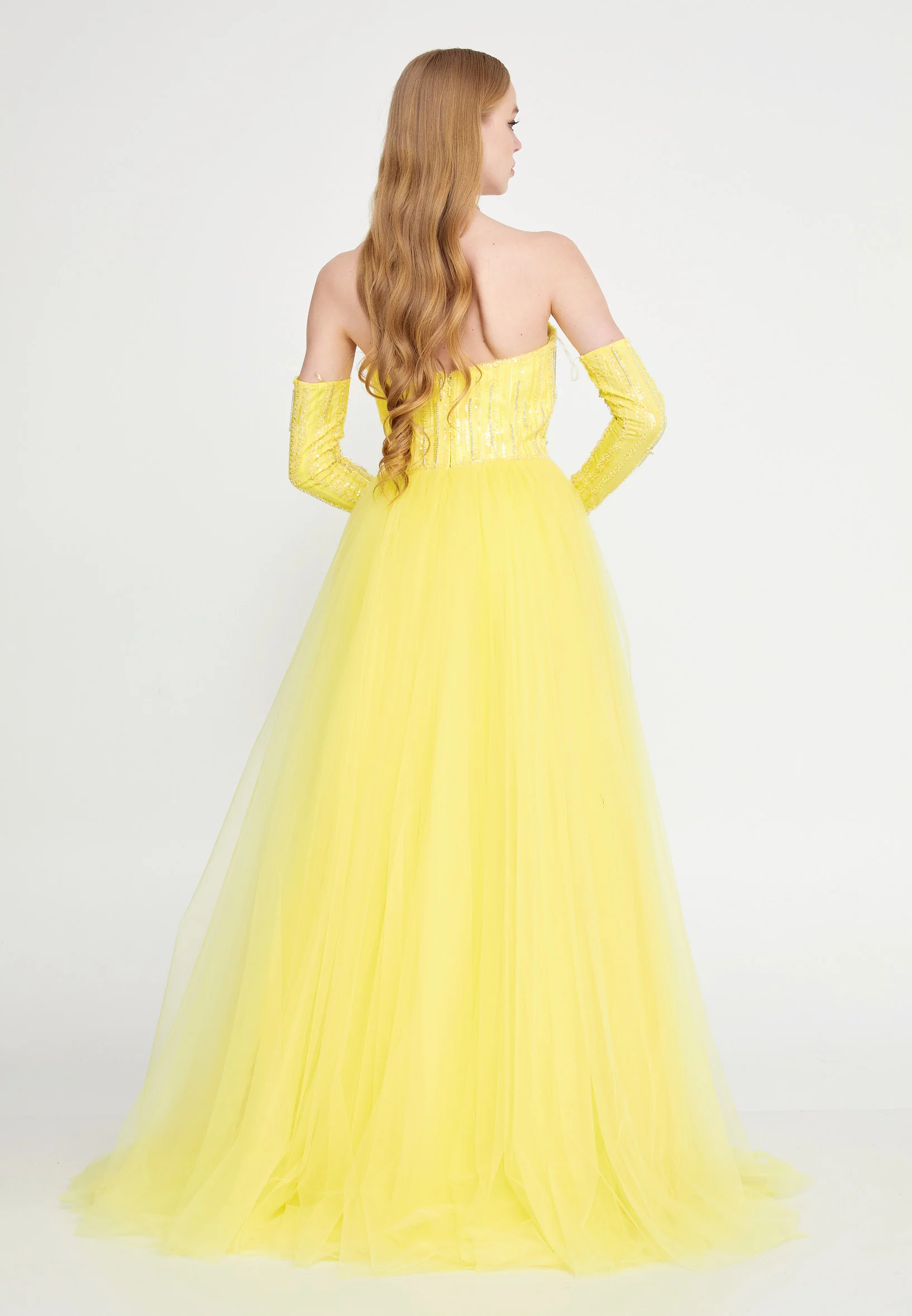 Off Shoulder Maxi Tulle A - Line Regular Prom Dress omn666 - Image 13