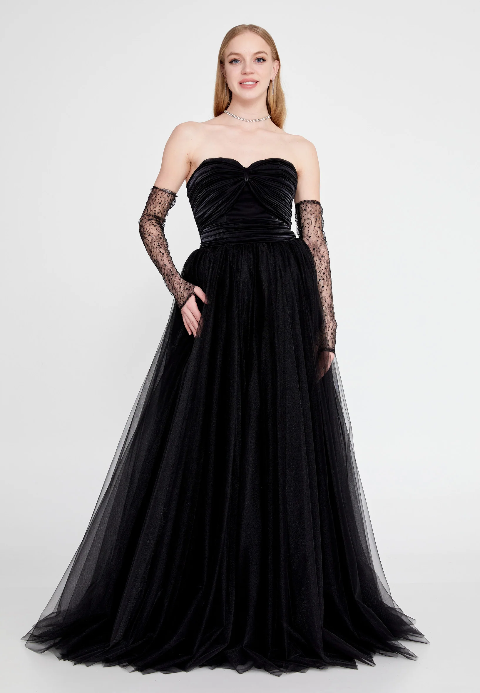 Off Shoulder Maxi Tulle A - Line Regular Prom Dress prl718