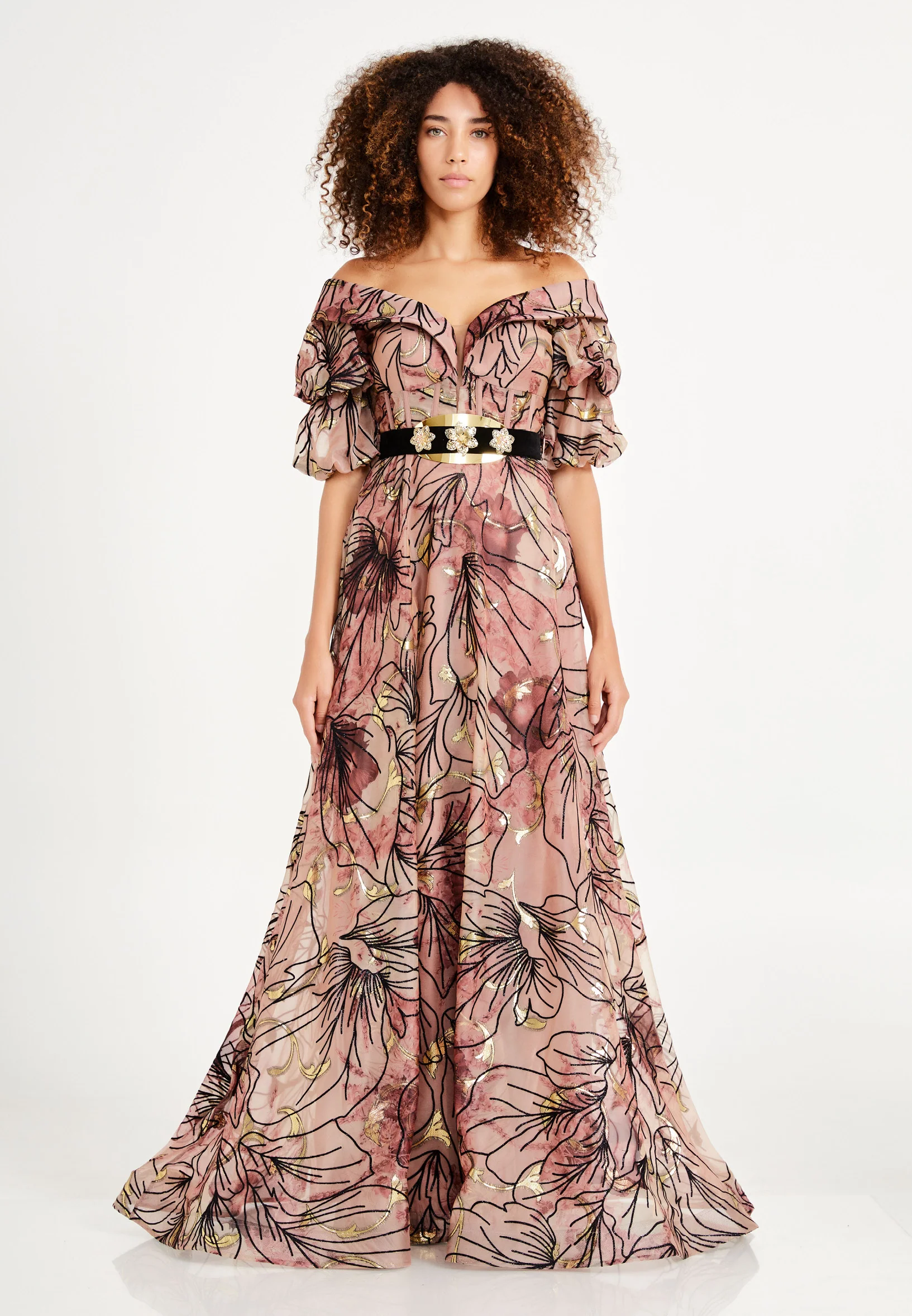 Off Shoulder Maxi Tulle A - Line Regular Prom Dress rmn3030 - Image 9