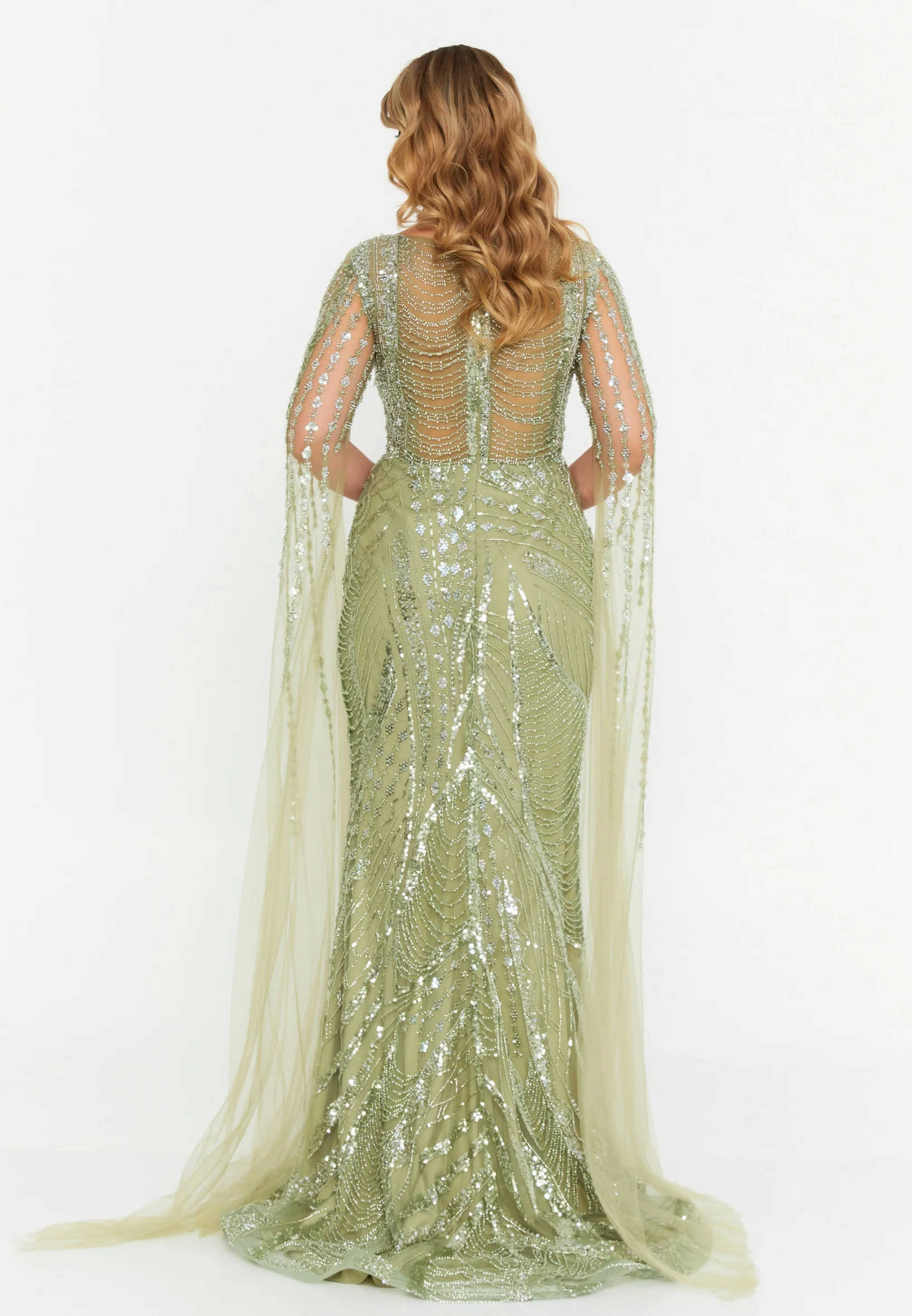 Off Shoulder Maxi Tulle Mermaid Regular Prom Dress mti1072 - Image 6