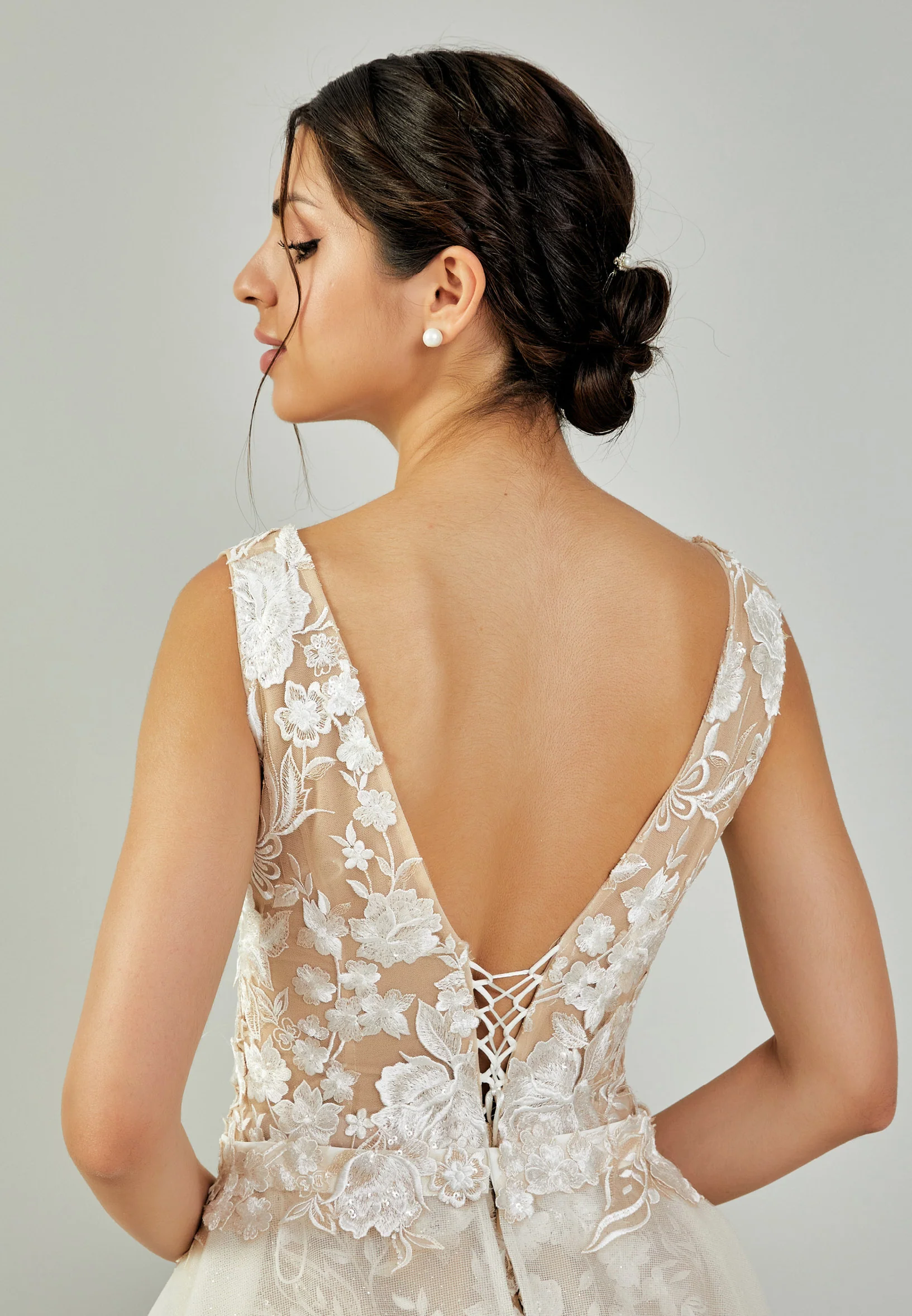 Off Shoulder Maxi Tulle Regular Wedding Dress blv350191 - Image 8