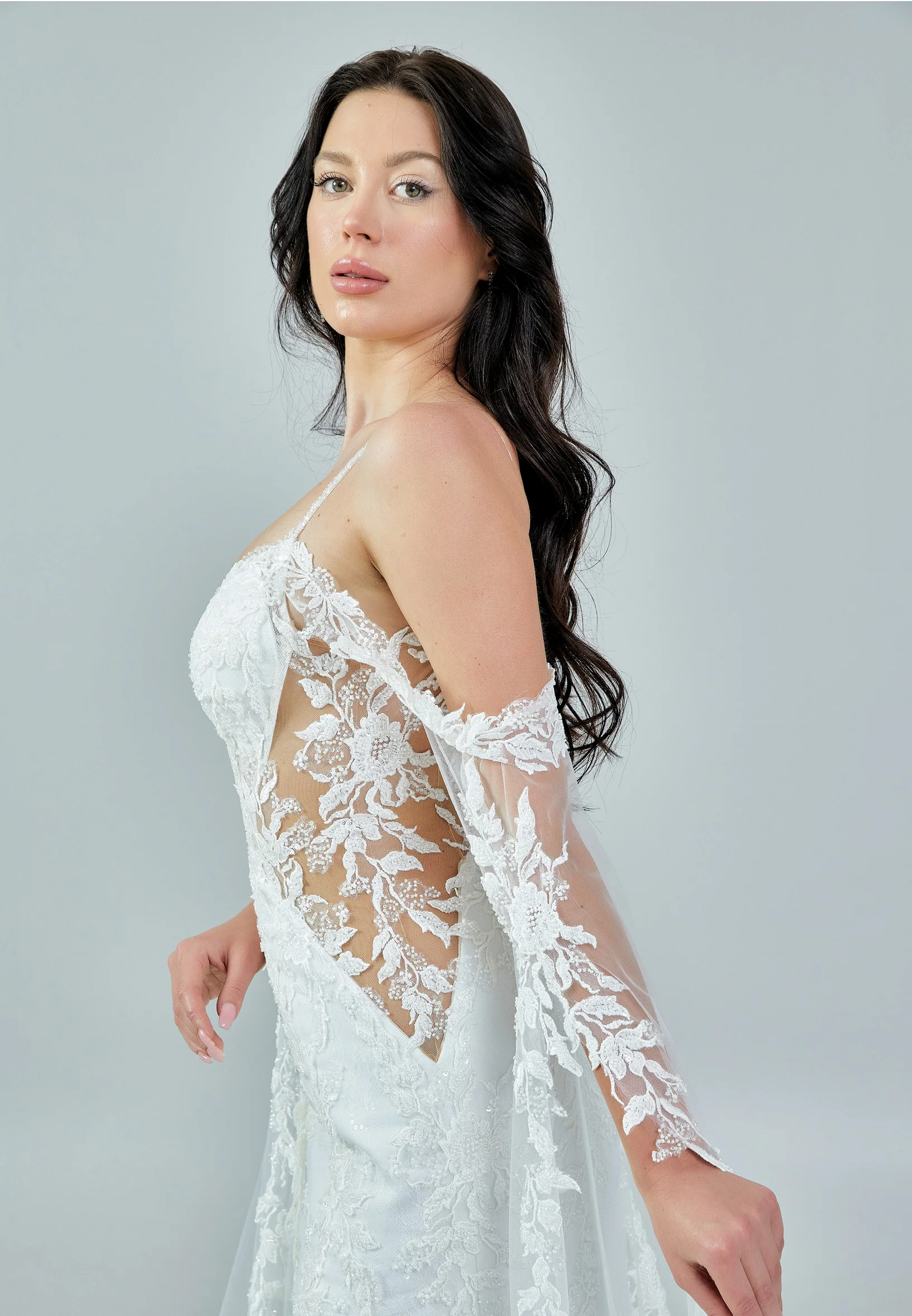 Off Shoulder Maxi Tulle Regular Wedding Dress bnc8002 - Image 2