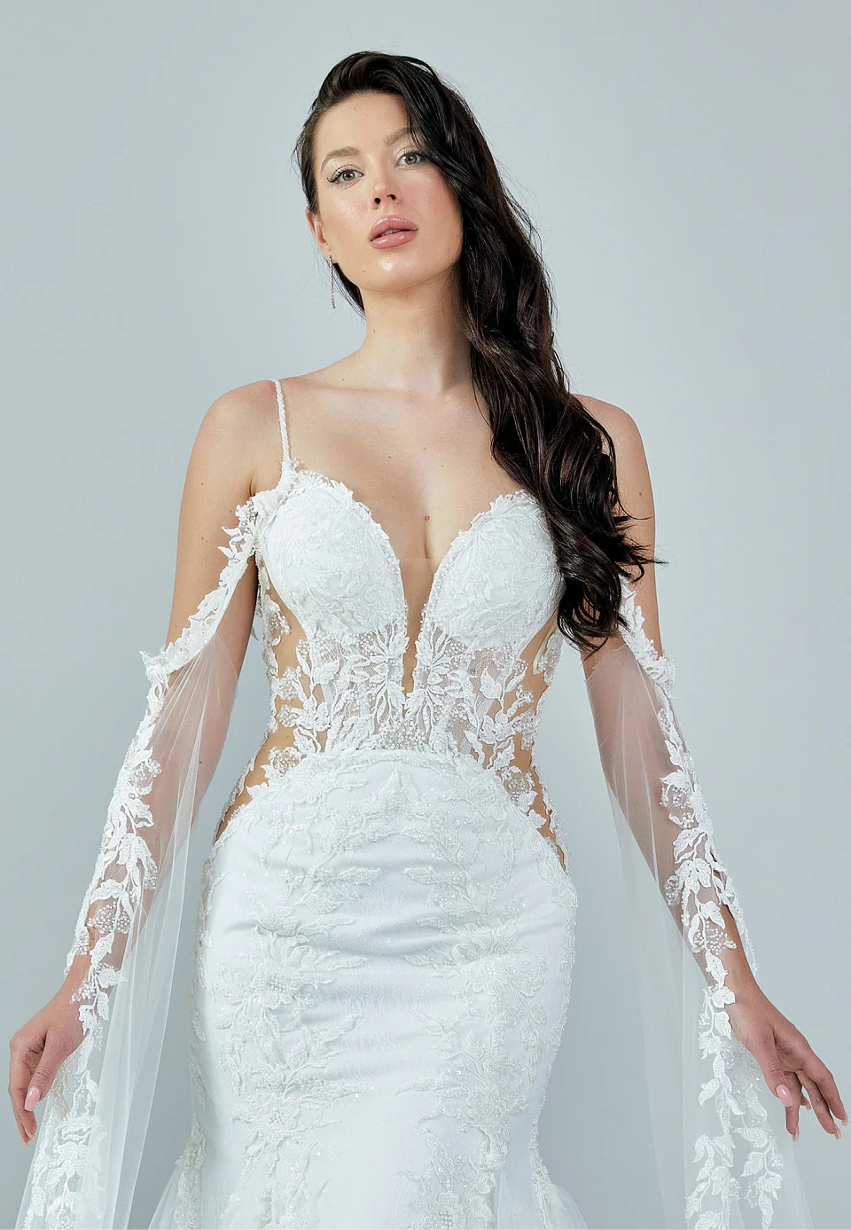 Off Shoulder Maxi Tulle Regular Wedding Dress bnc8002 - Image 7