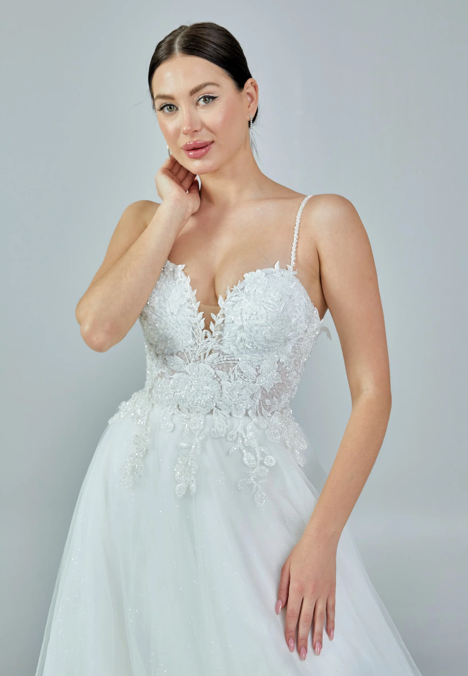 Off Shoulder Maxi Tulle Regular Wedding Dress nor328 - Image 8