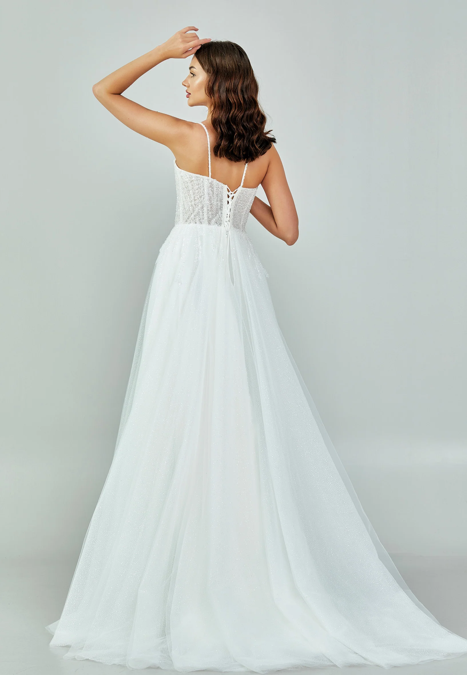 Off Shoulder Maxi Tulle Regular Wedding Dress nor466 - Image 6