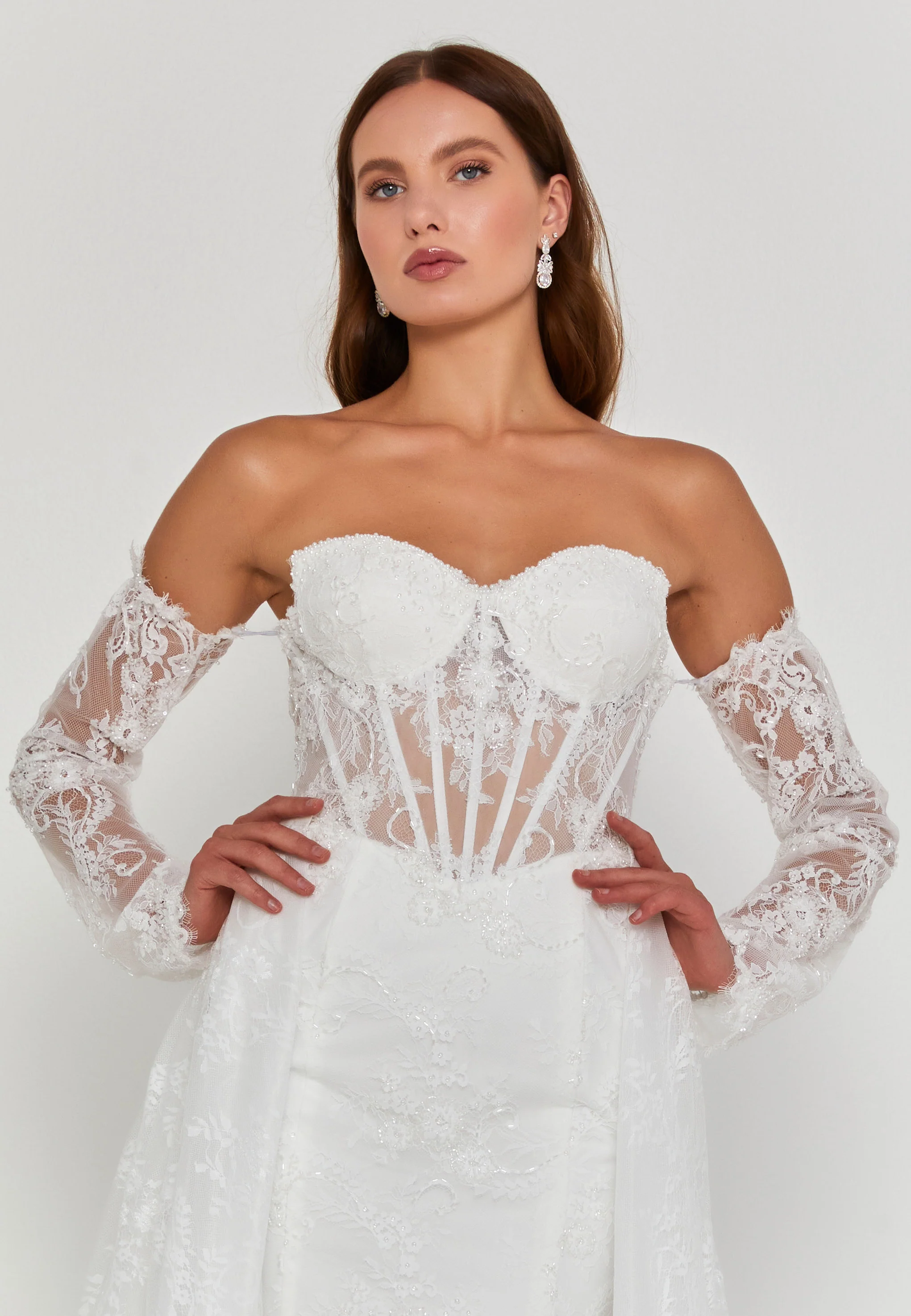 Off Shoulder Maxi Tulle Regular Wedding Dress ssc012 - Image 7