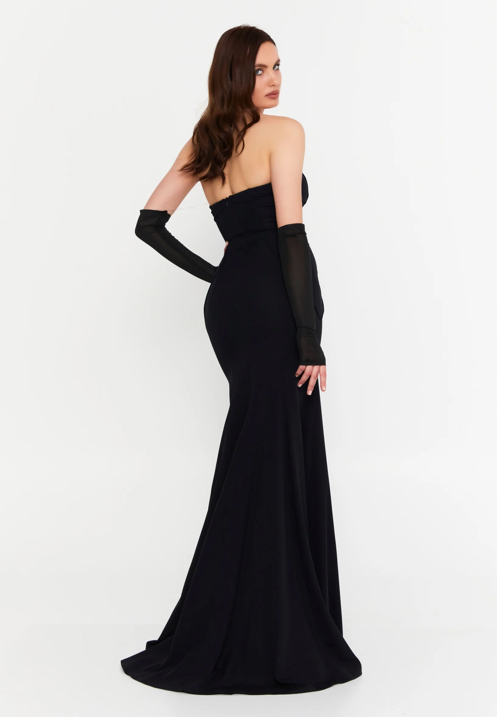 Off Shoulder Maxi Viscose Mermaid Regular Wedding Guest Dress prl121 - Image 2