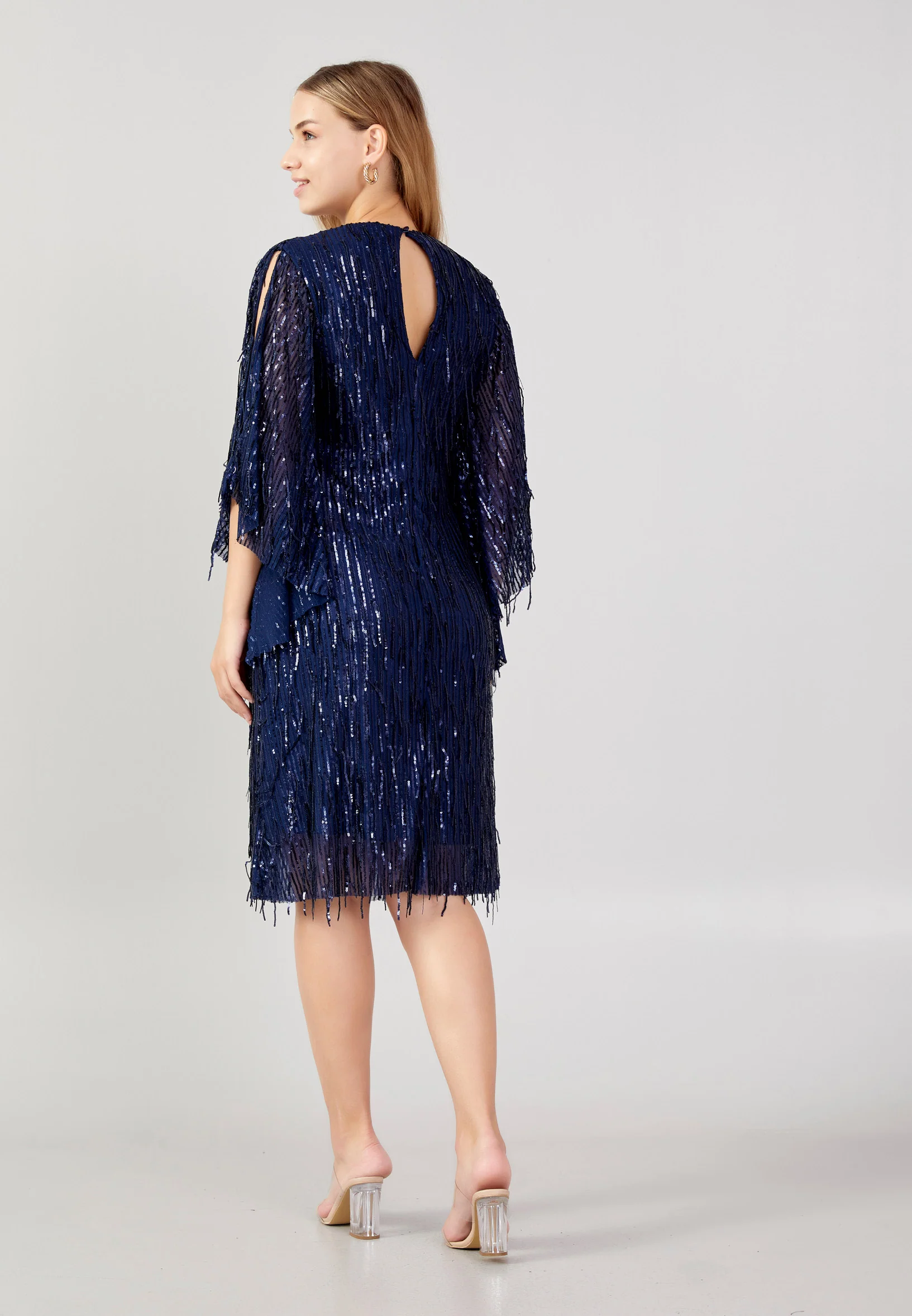Off Shoulder Midi Sequin Column Plus Size Evening Dress jnm23-381-b - Image 6