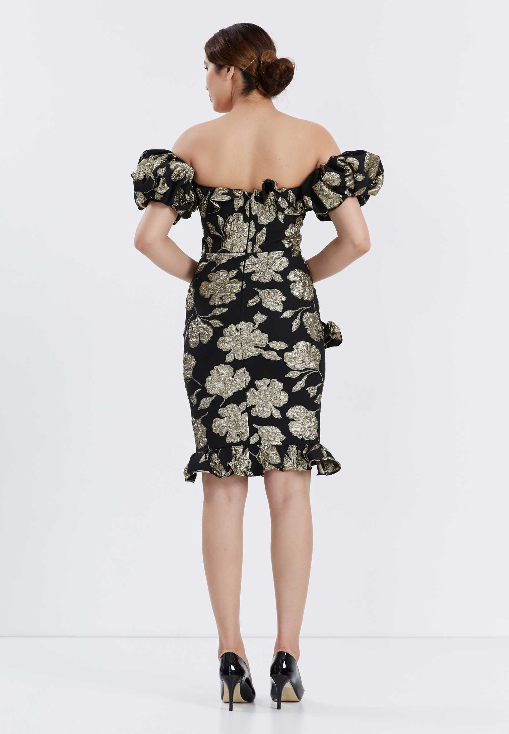 Off Shoulder Mini Crepe Column Regular Prom Dress brq1110 - Image 2