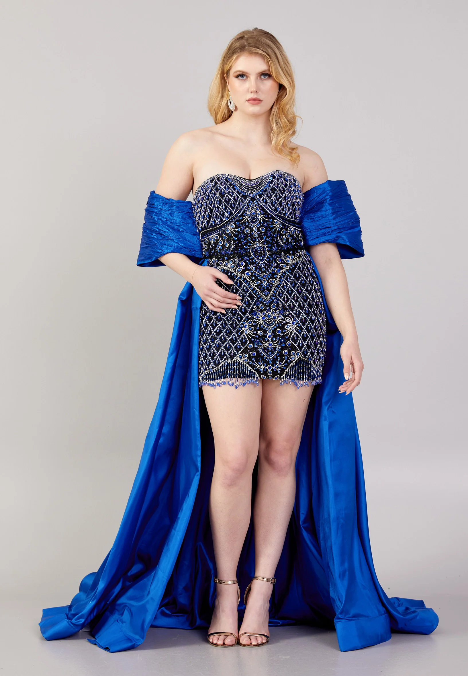 Off Shoulder Mini Polyester A - Line Regular Prom Dress mti0709 - Image 5