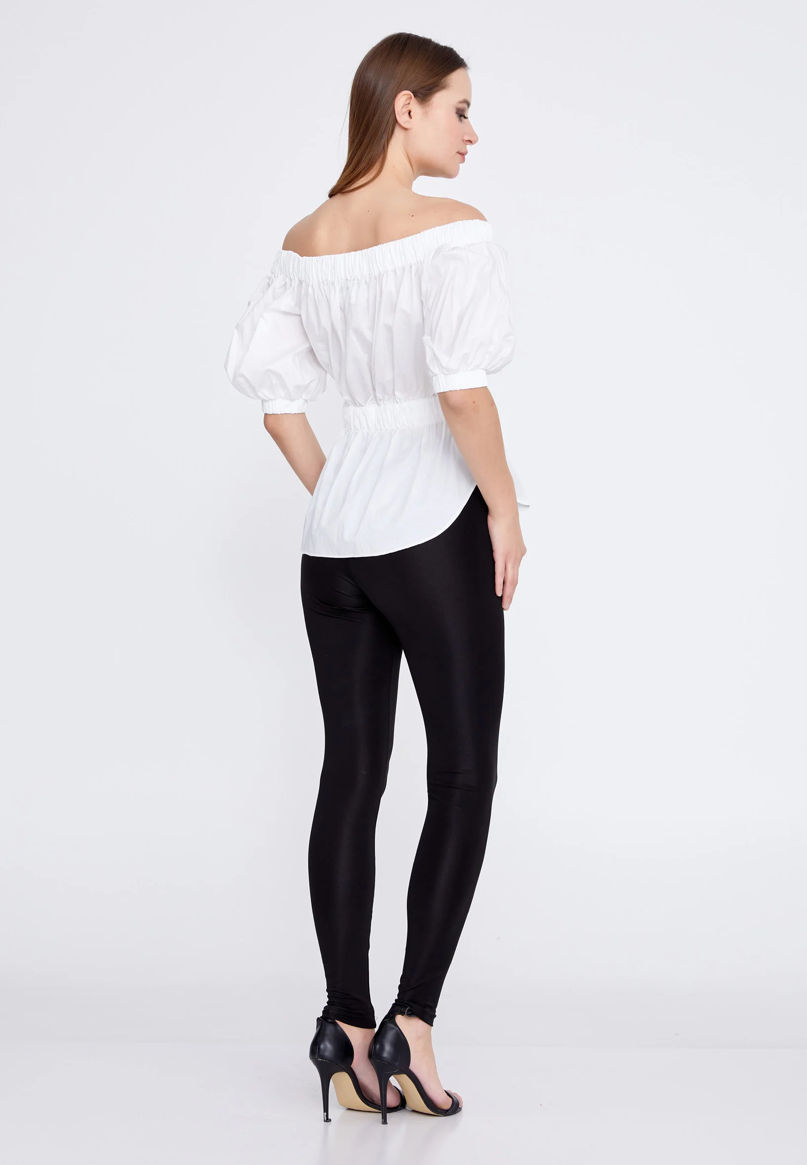 Off Shoulder Solid Color Regular Blouse kmy22s10929 - Image 4