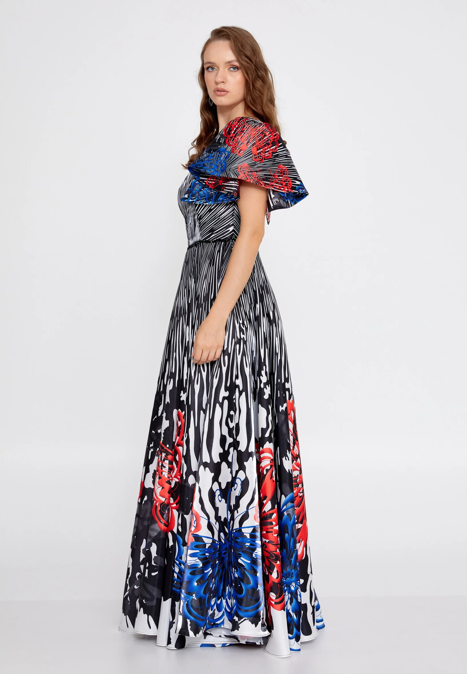 One Shoulder Maxi Polyester A - Line Regular Prom Dress ons000-124-1 - Image 3