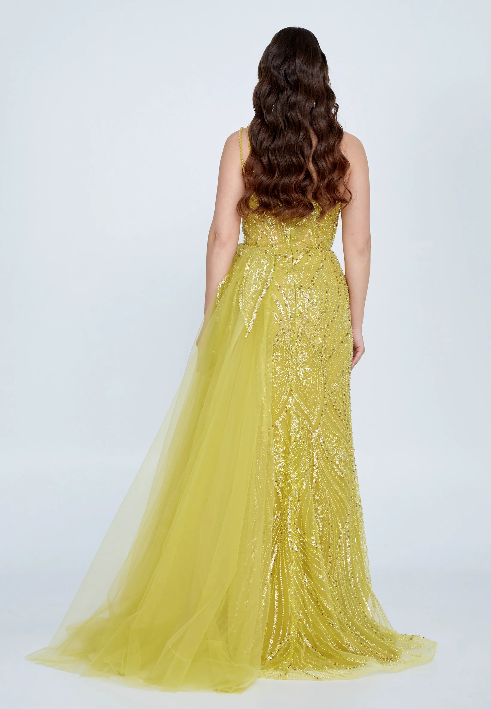One Shoulder Maxi Tulle Mermaid Regular Wedding Guest Dress mti030104 - Image 10