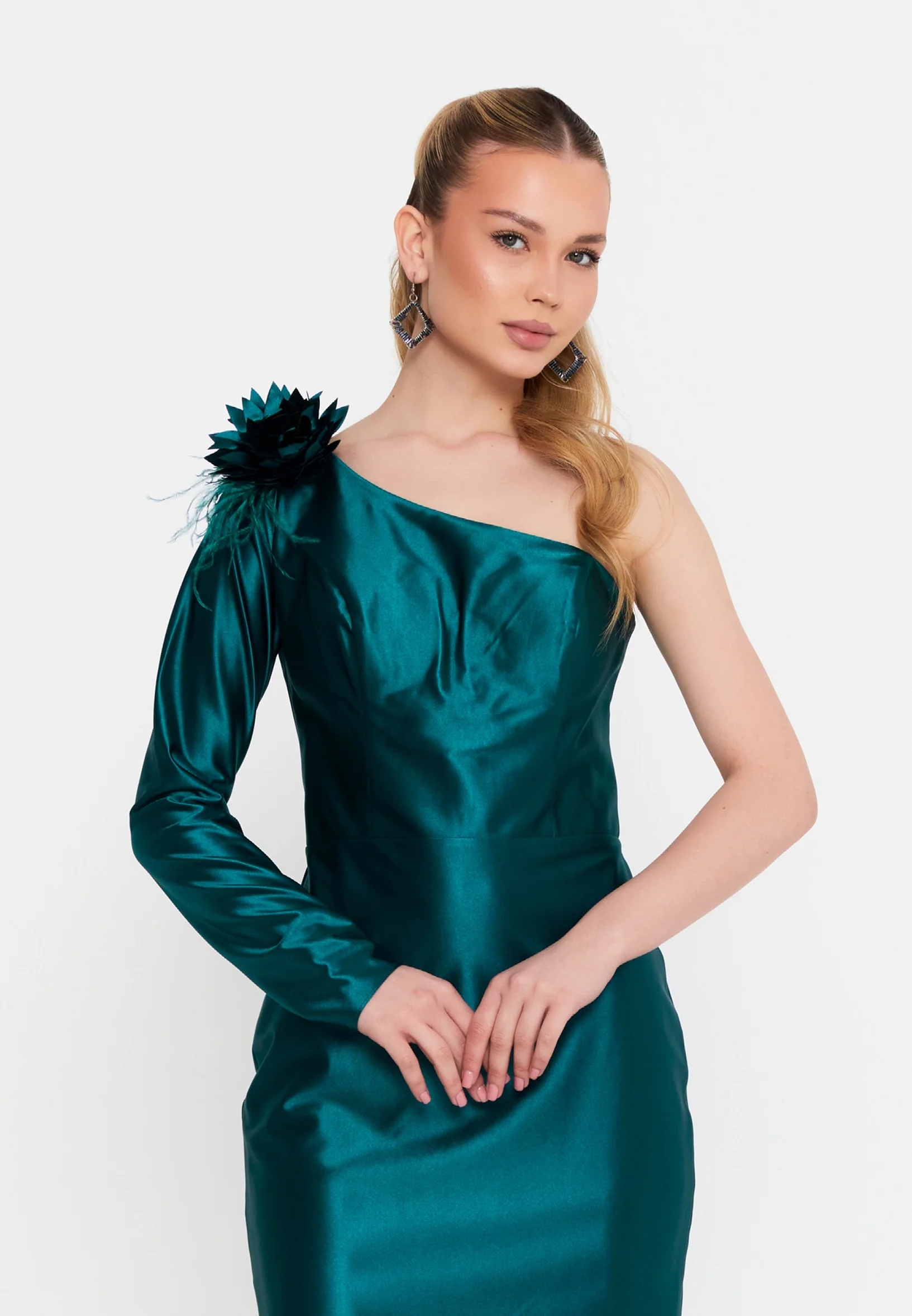 One Shoulder Mini Lycra Column Regular Cocktail Dress msp55092 - Image 12