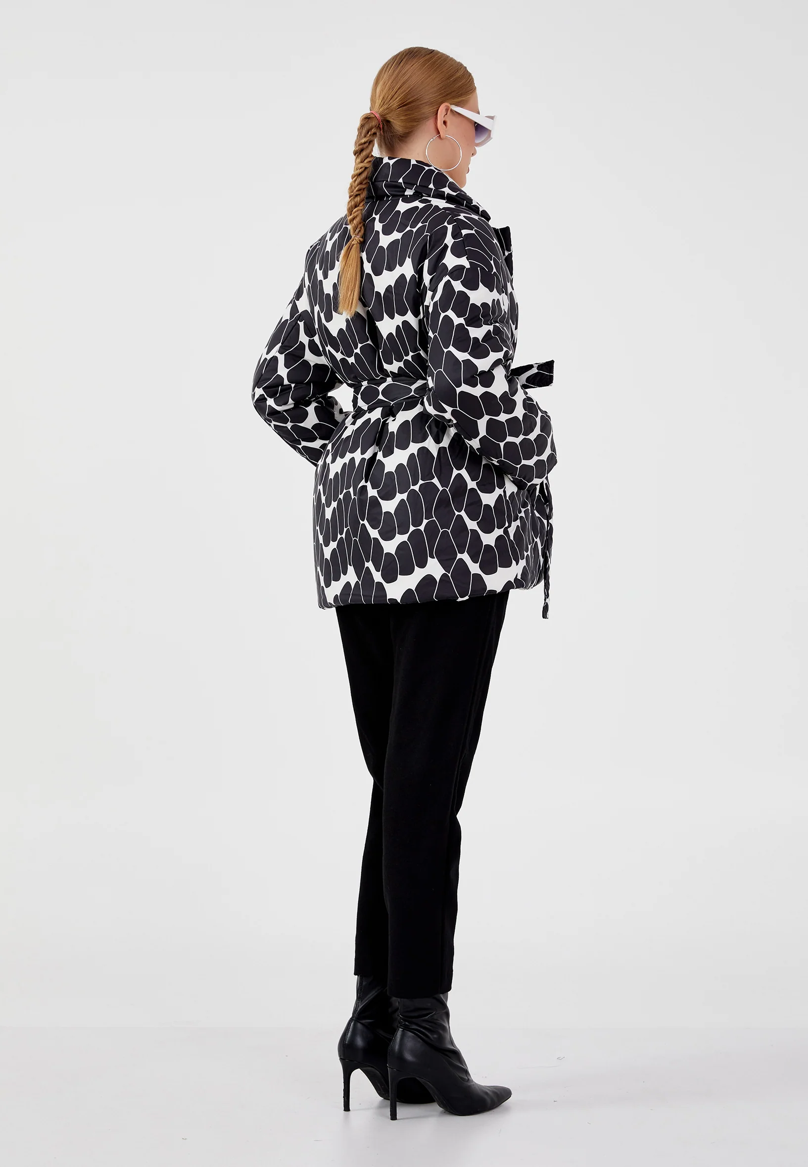 Polyester Geometric Regular Coat ber23k8106 - Image 4