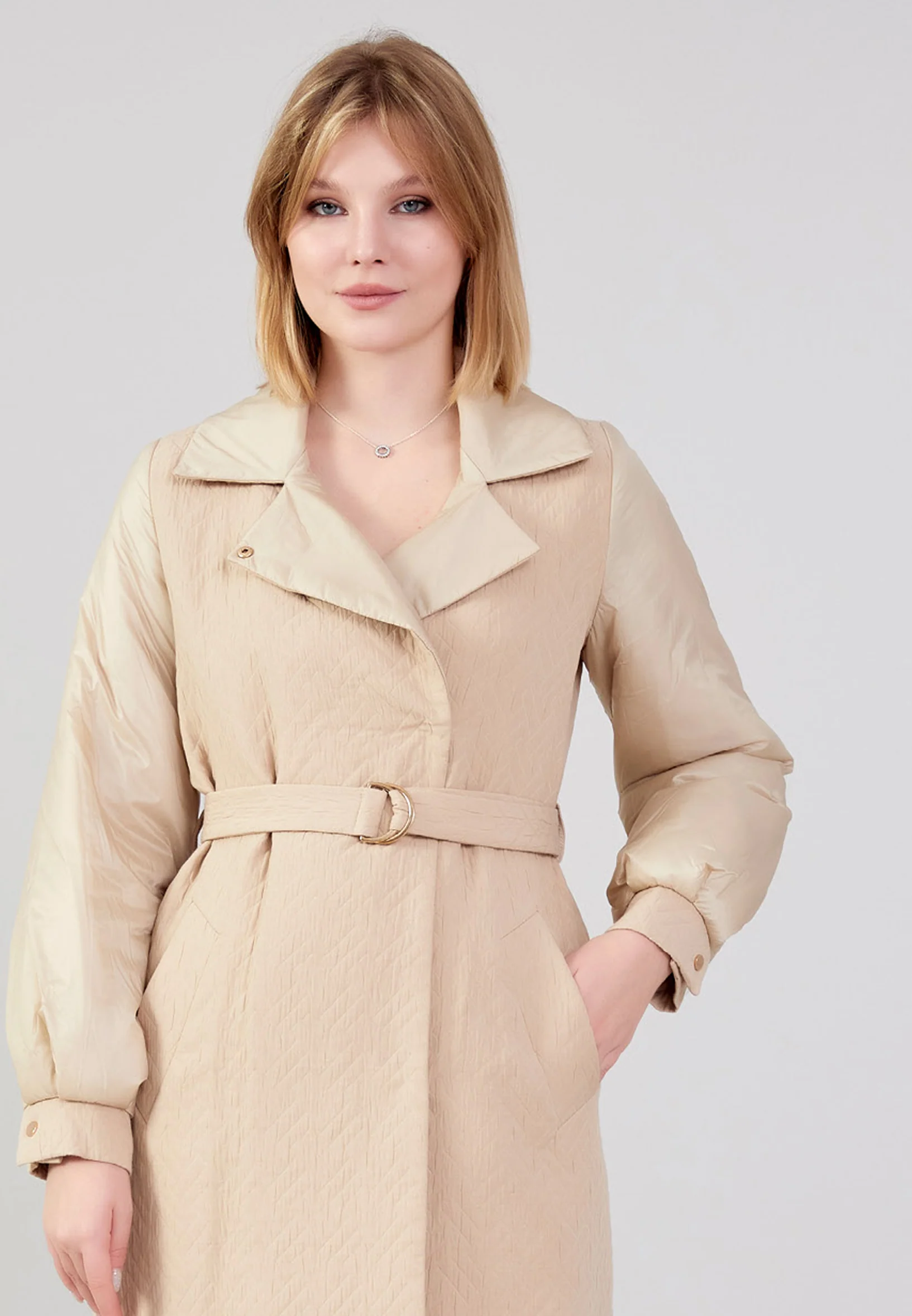 Polyester Patterned Regular Coat cln2443
