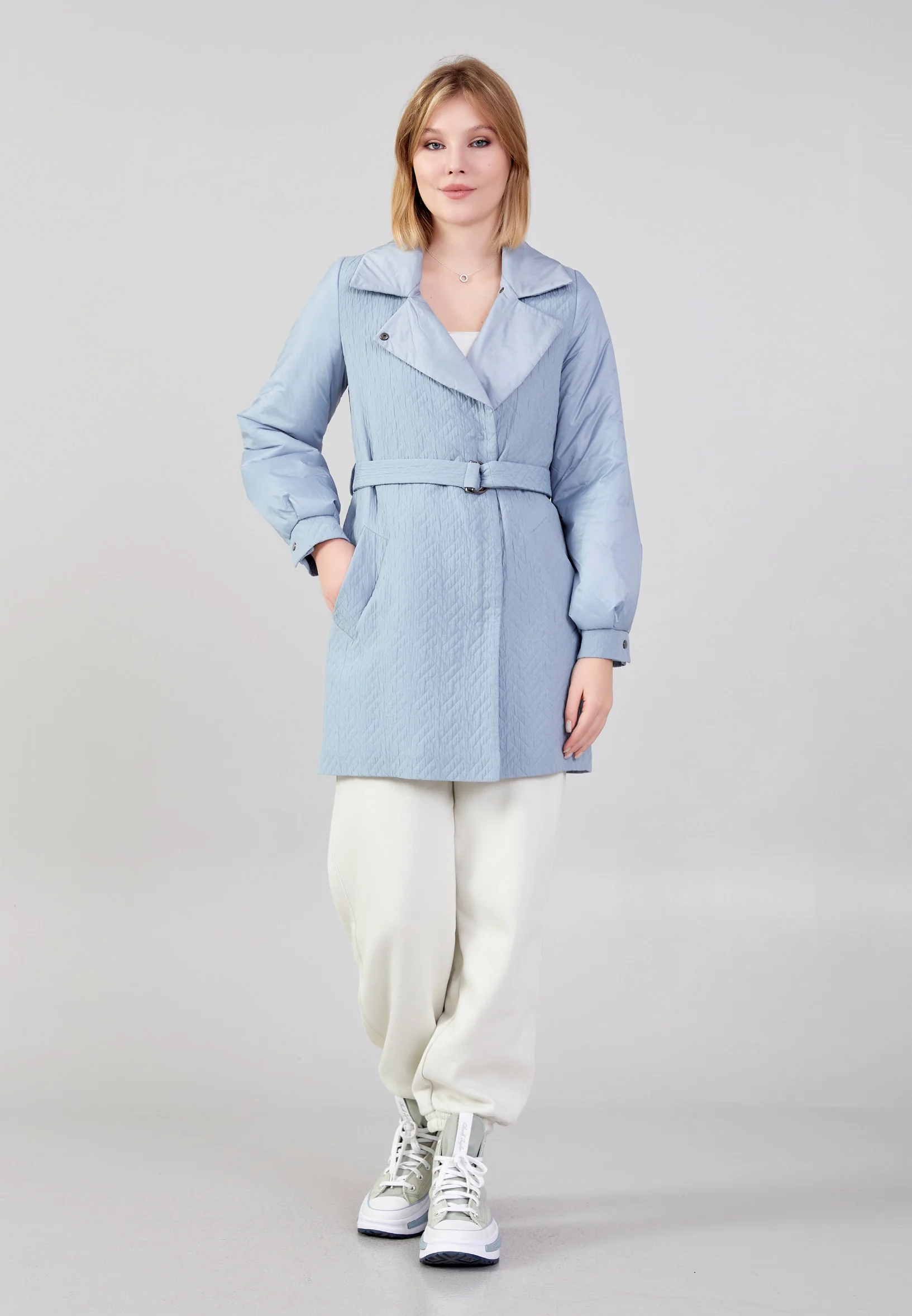 Polyester Patterned Regular Coat cln2443 - Image 10
