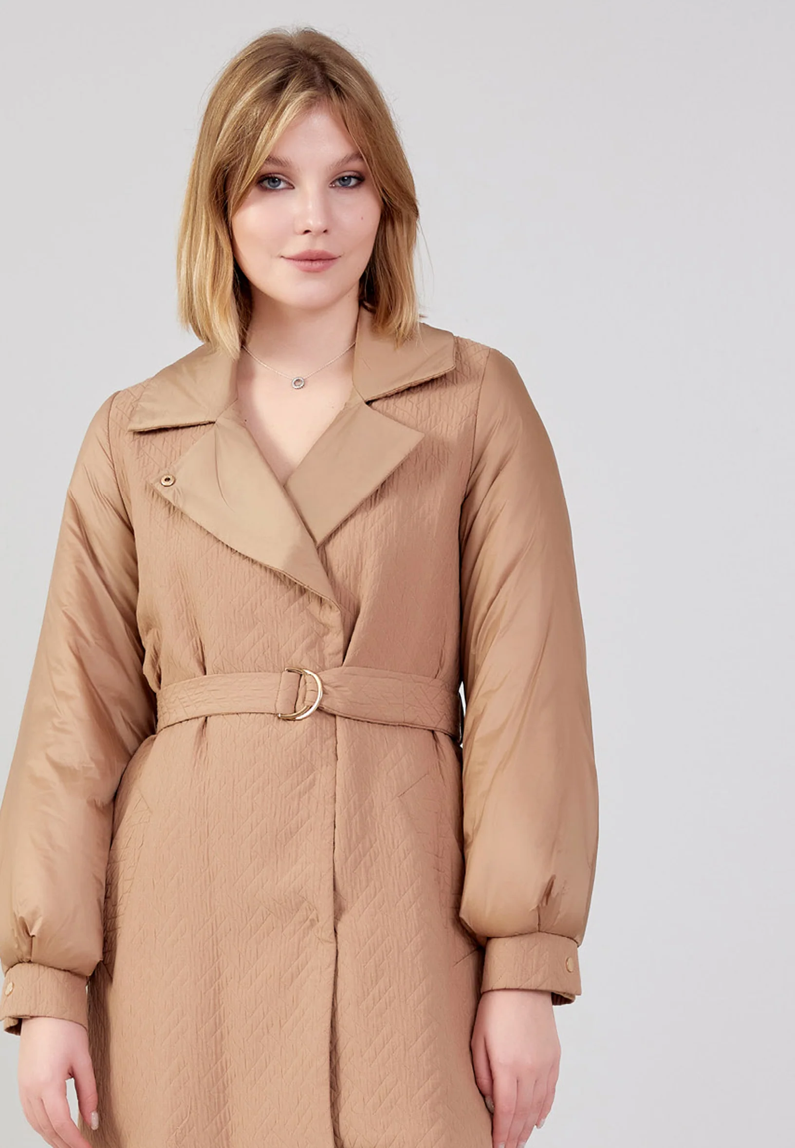Polyester Patterned Regular Coat cln2443 - Image 13