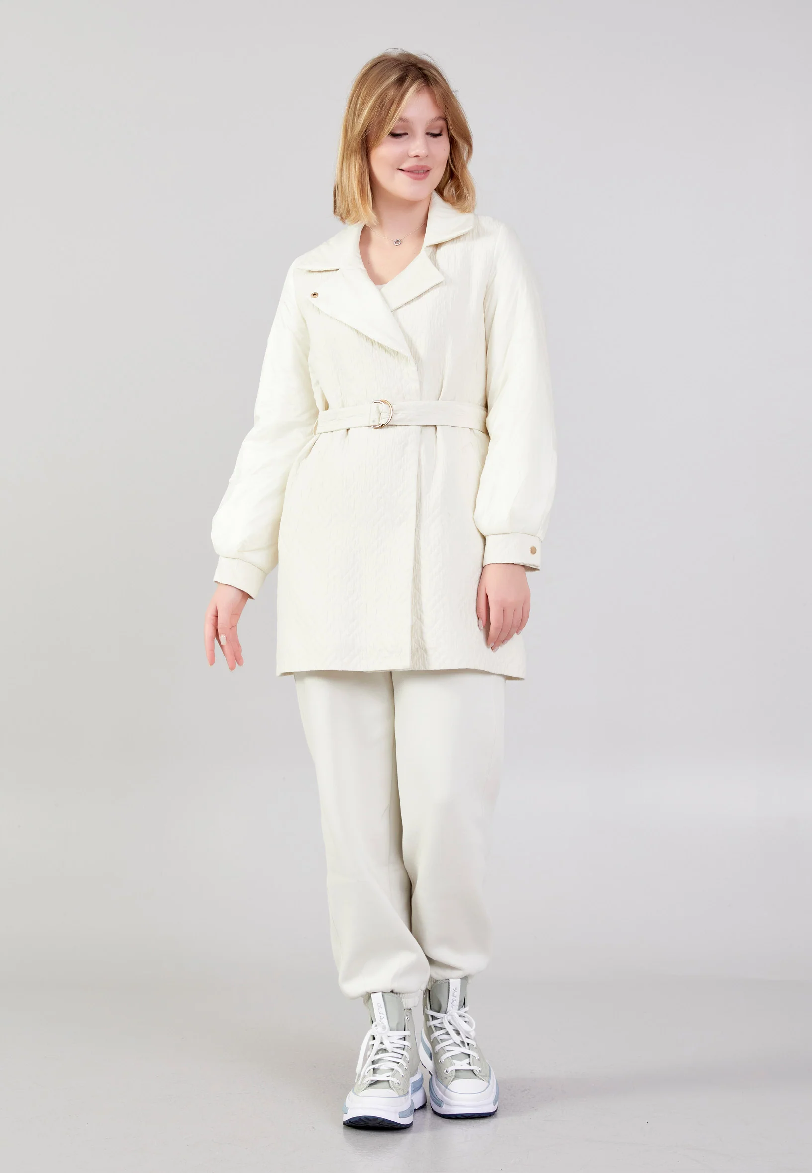 Polyester Patterned Regular Coat cln2443 - Image 18
