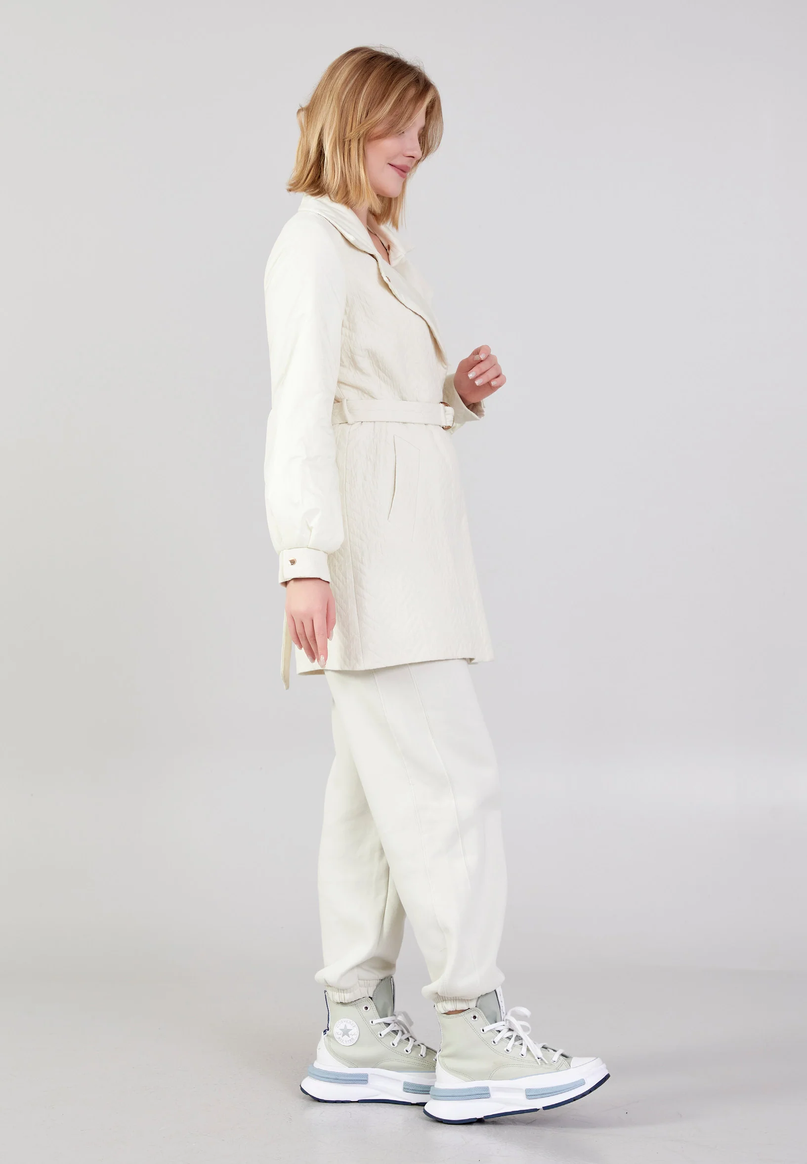 Polyester Patterned Regular Coat cln2443 - Image 19