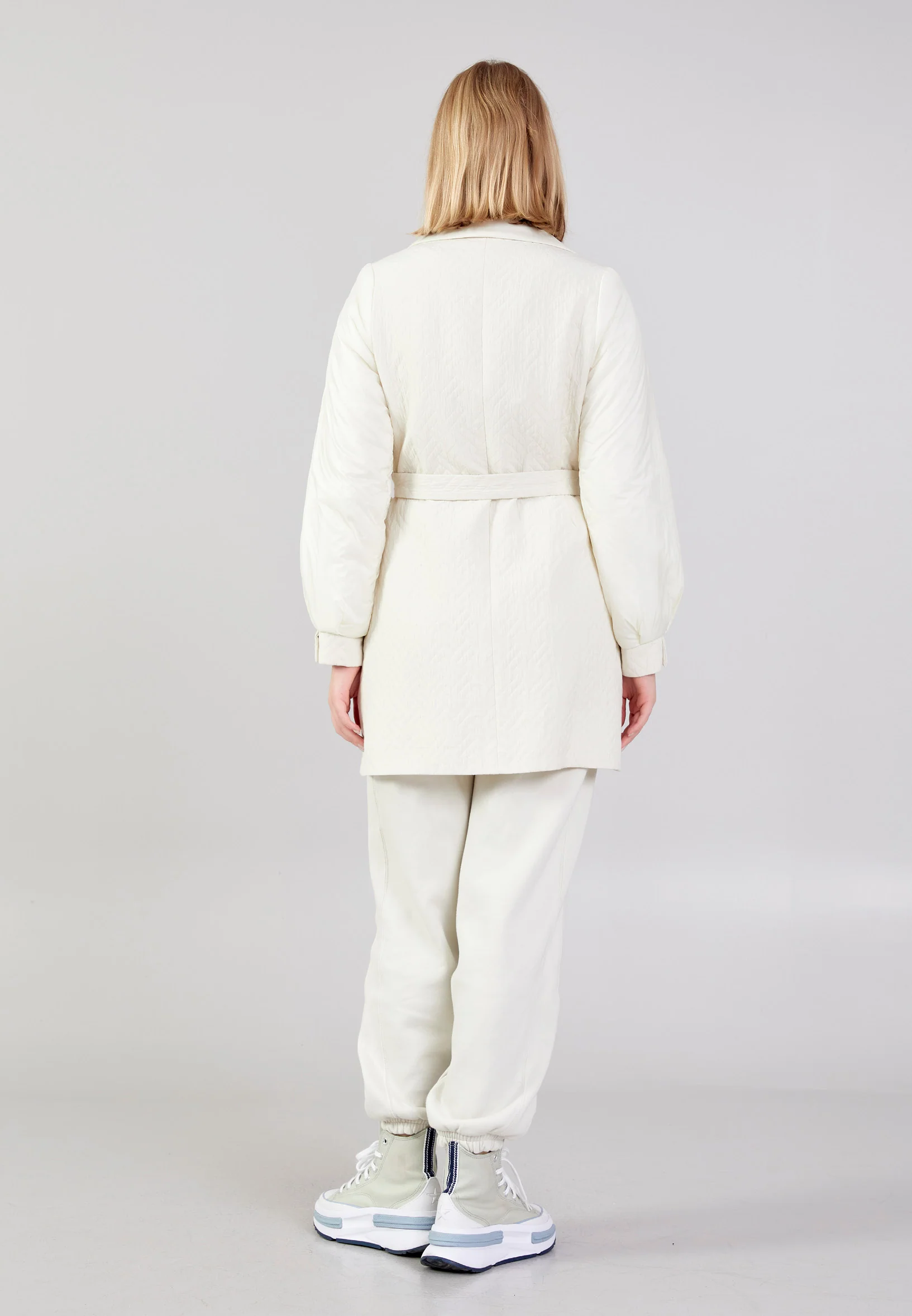 Polyester Patterned Regular Coat cln2443 - Image 20