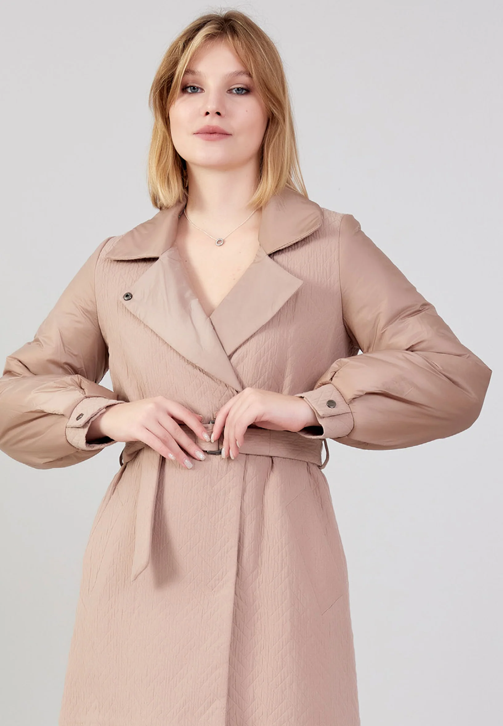Polyester Patterned Regular Coat cln2443 - Image 21
