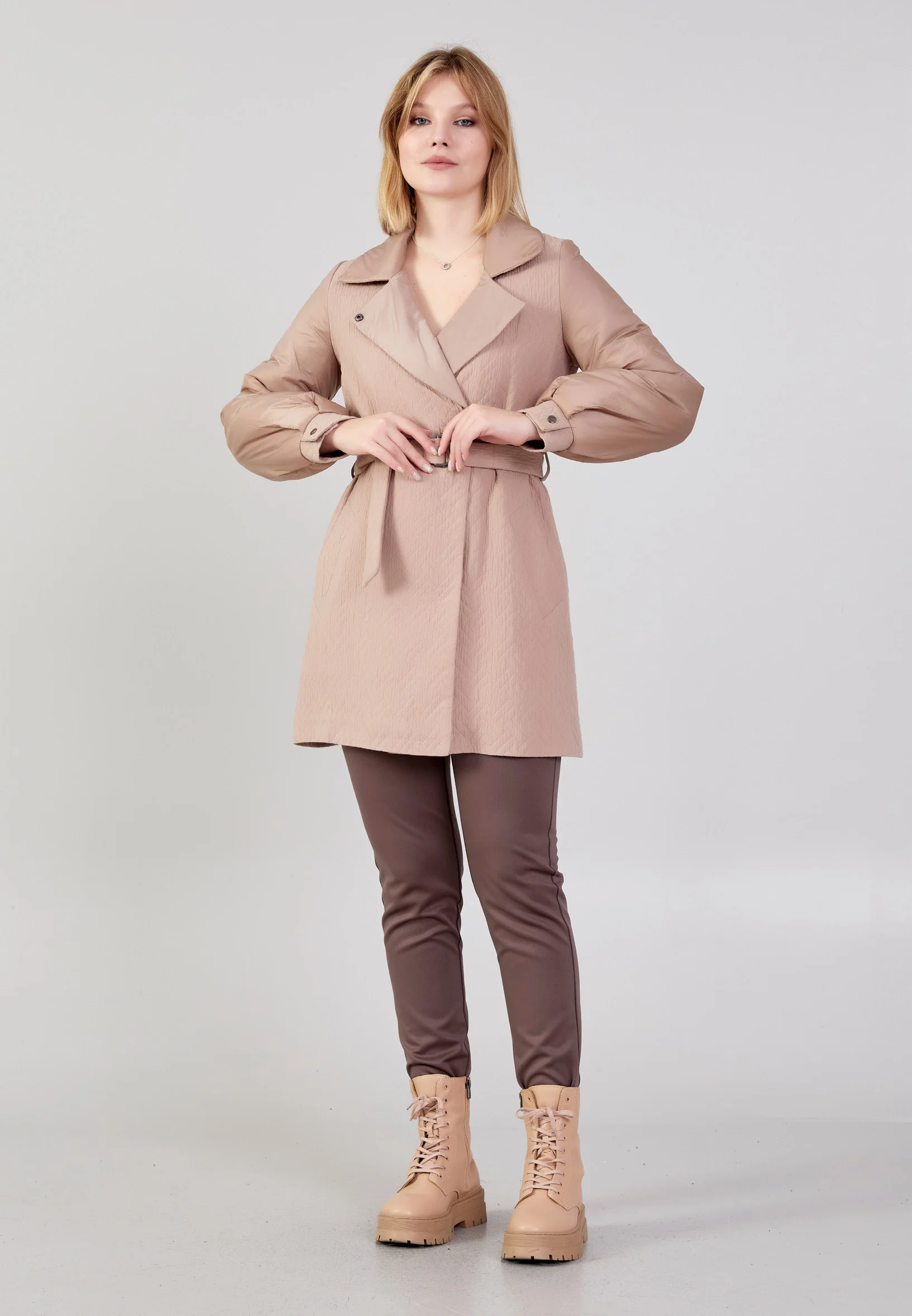Polyester Patterned Regular Coat cln2443 - Image 22