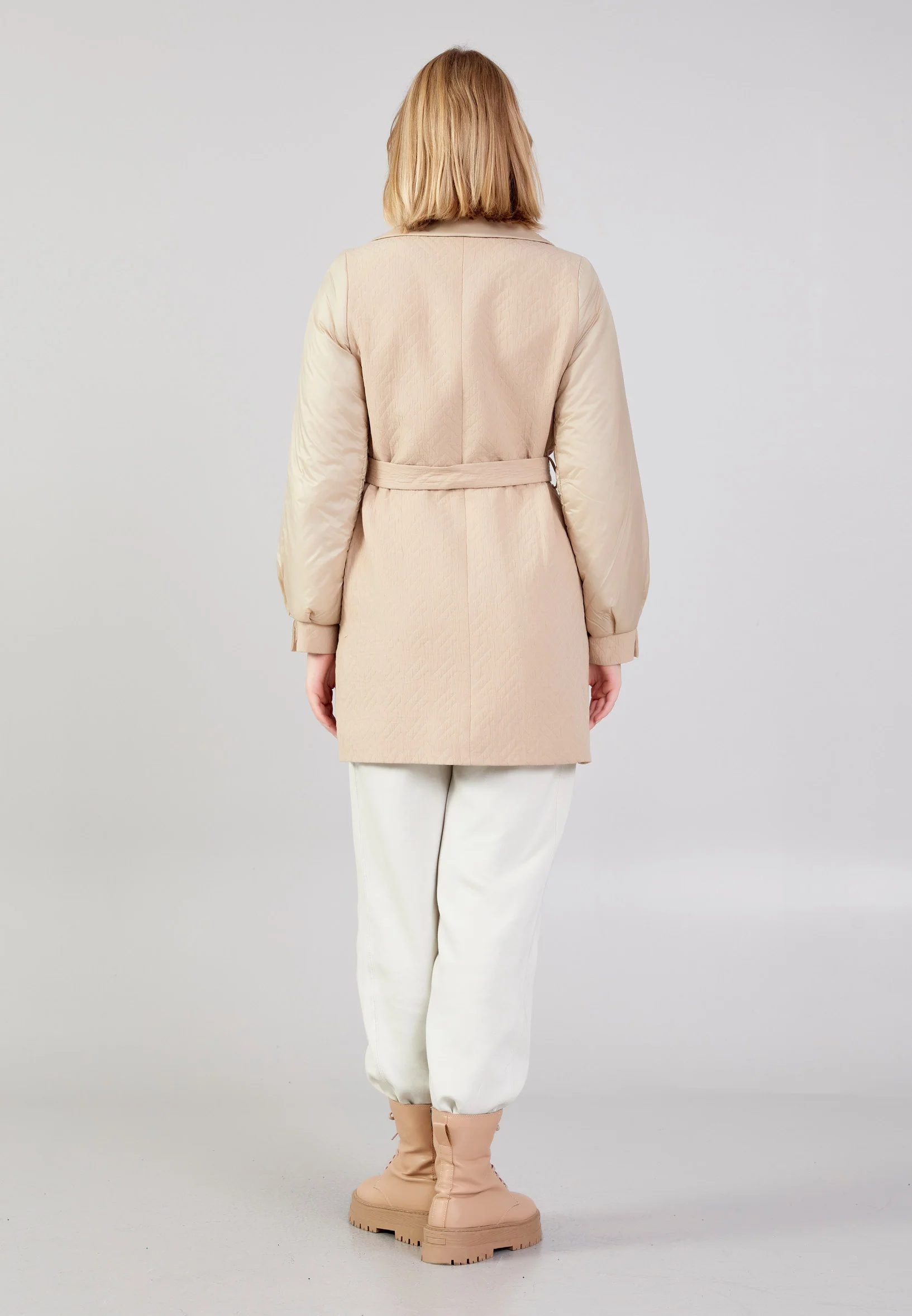 Polyester Patterned Regular Coat cln2443 - Image 4
