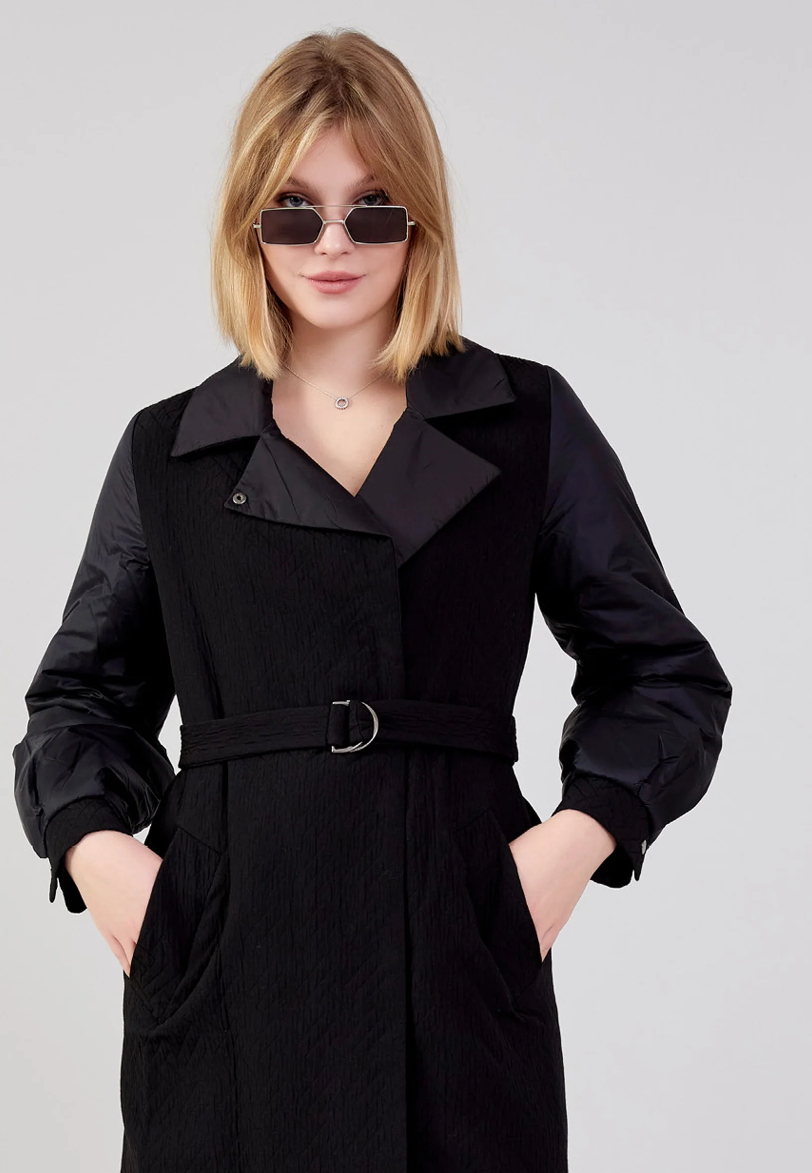 Polyester Patterned Regular Coat cln2443 - Image 5