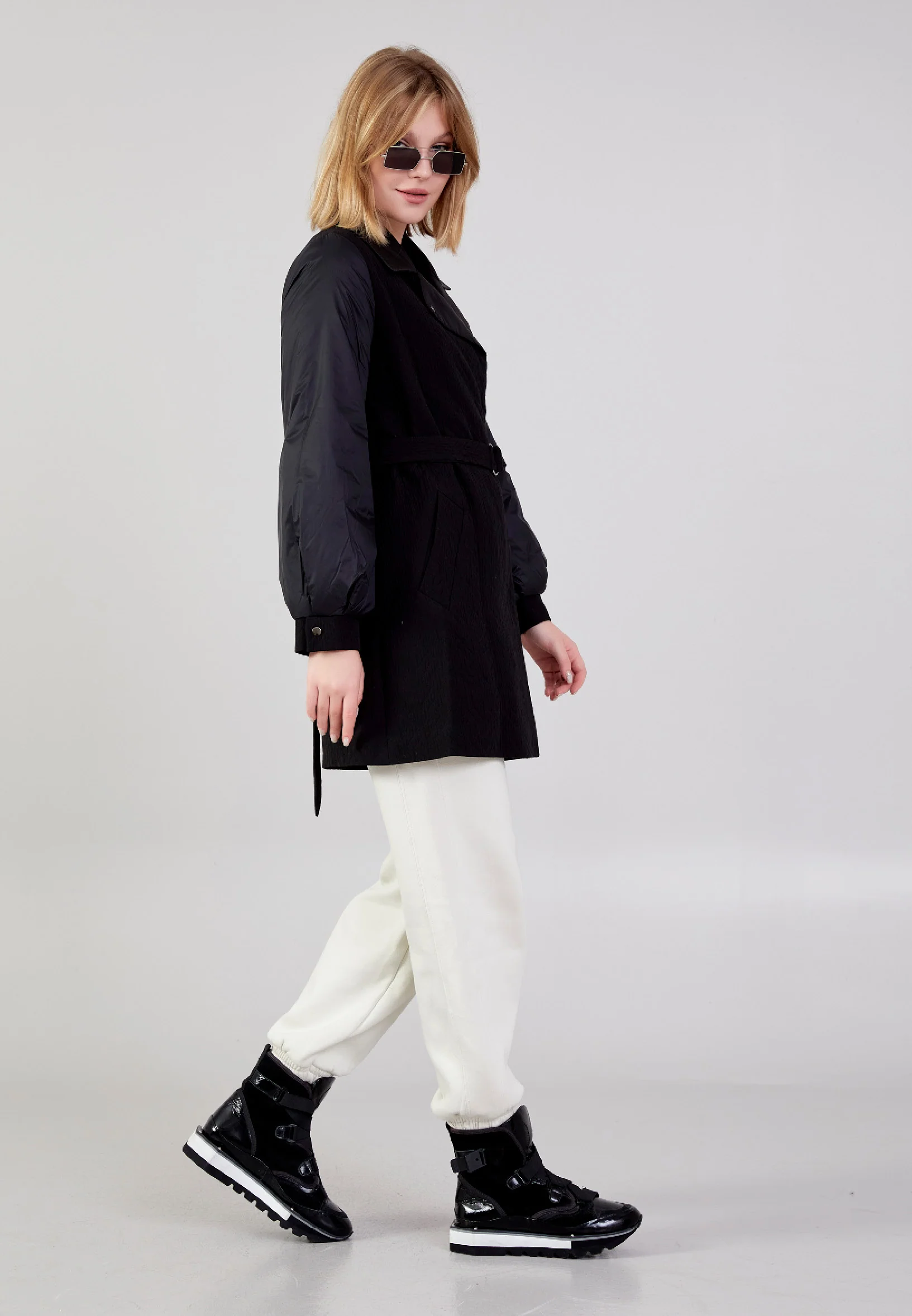 Polyester Patterned Regular Coat cln2443 - Image 7