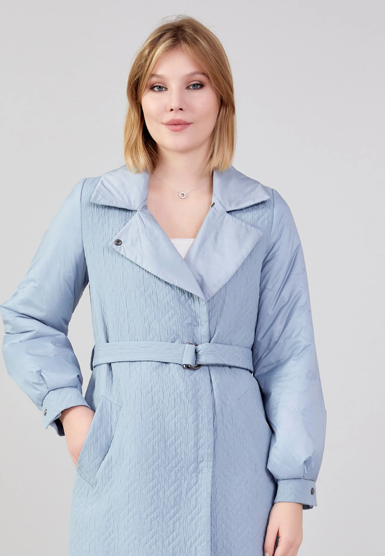 Polyester Patterned Regular Coat cln2443 - Image 9