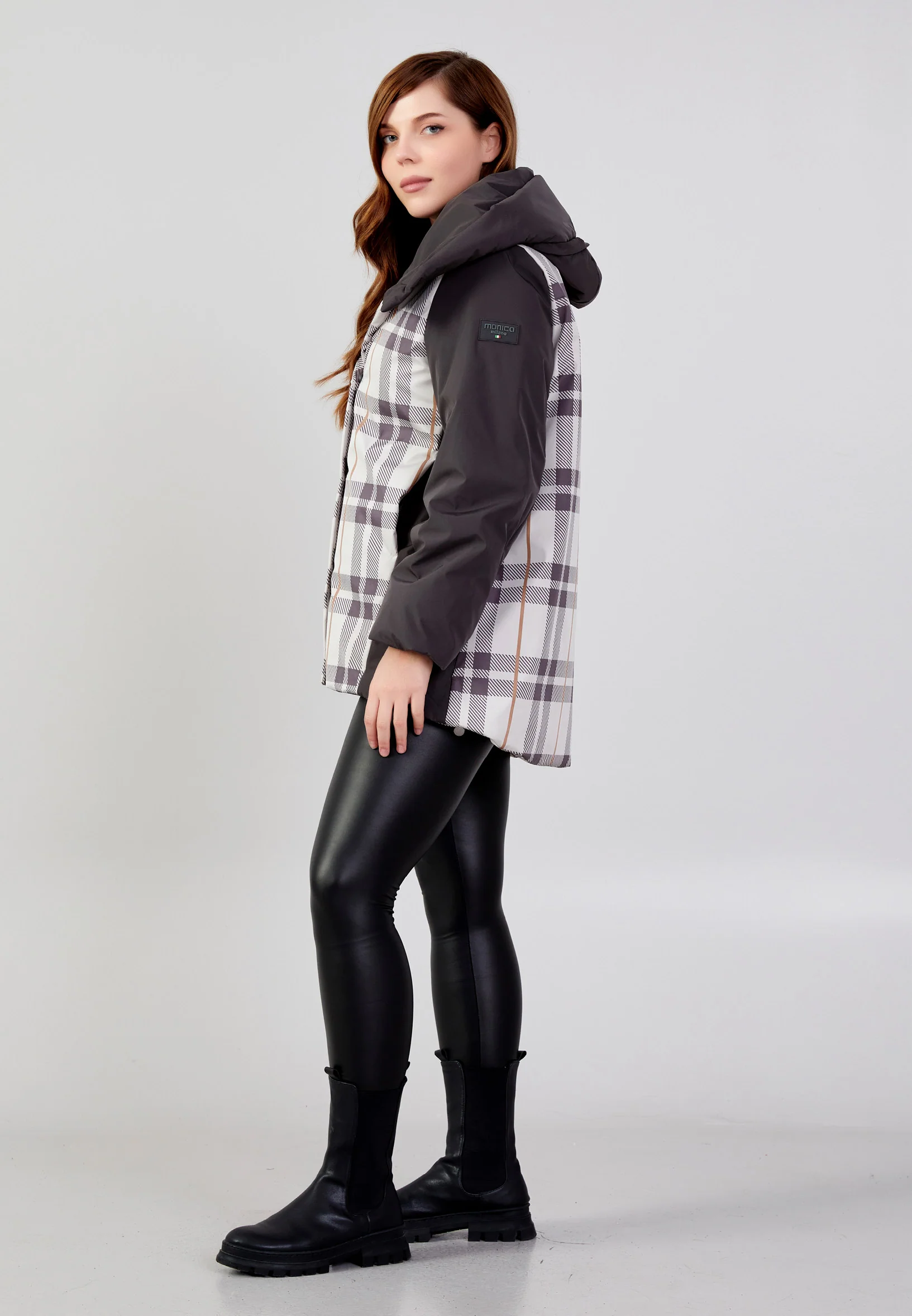 Polyester Plaid Plus Size Coat mml0433-b - Image 19