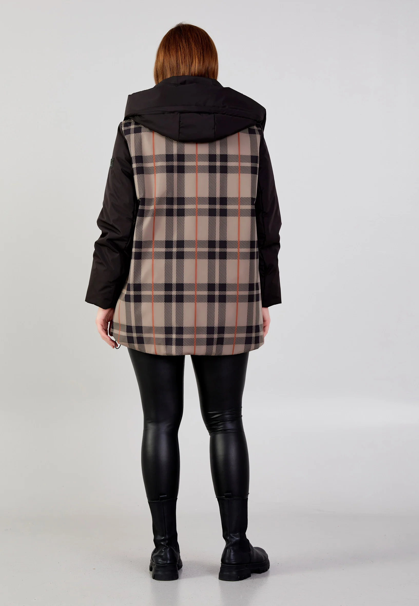 Polyester Plaid Plus Size Coat mml0433-b - Image 24