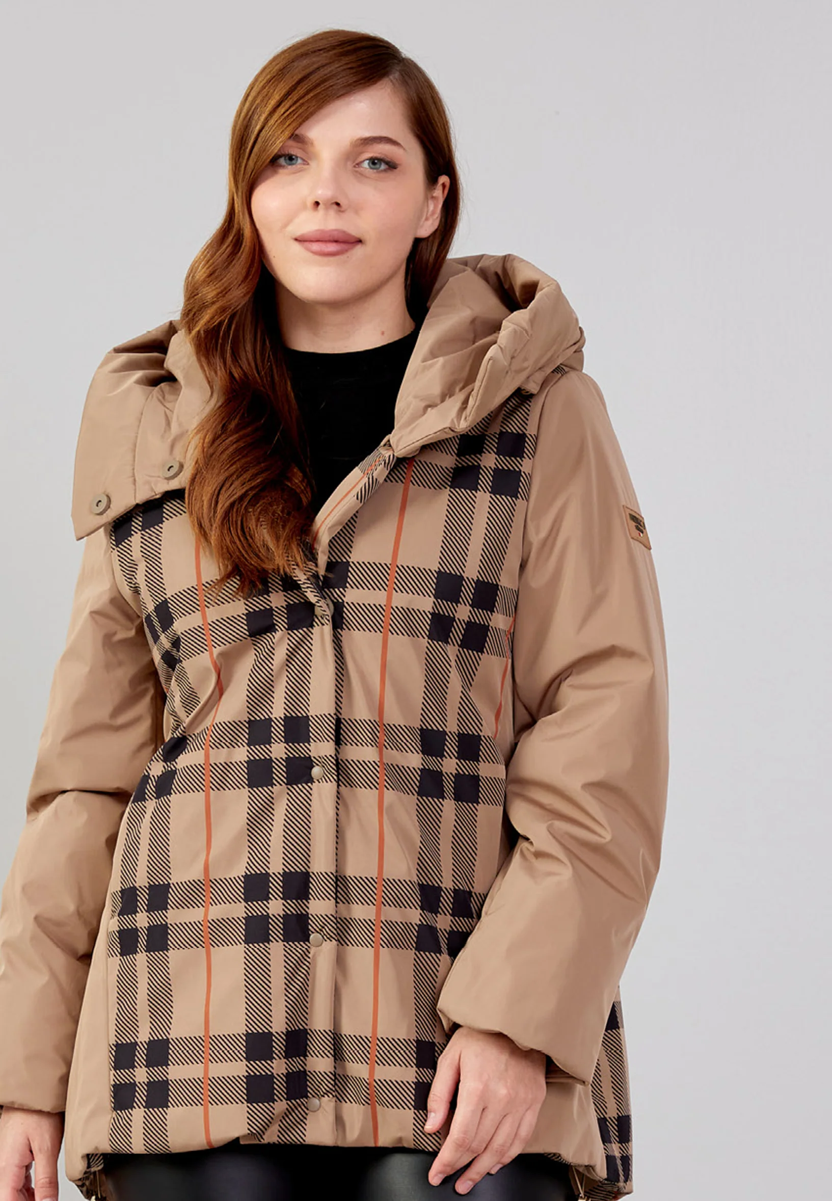 Polyester Plaid Plus Size Coat mml0433-b - Image 9