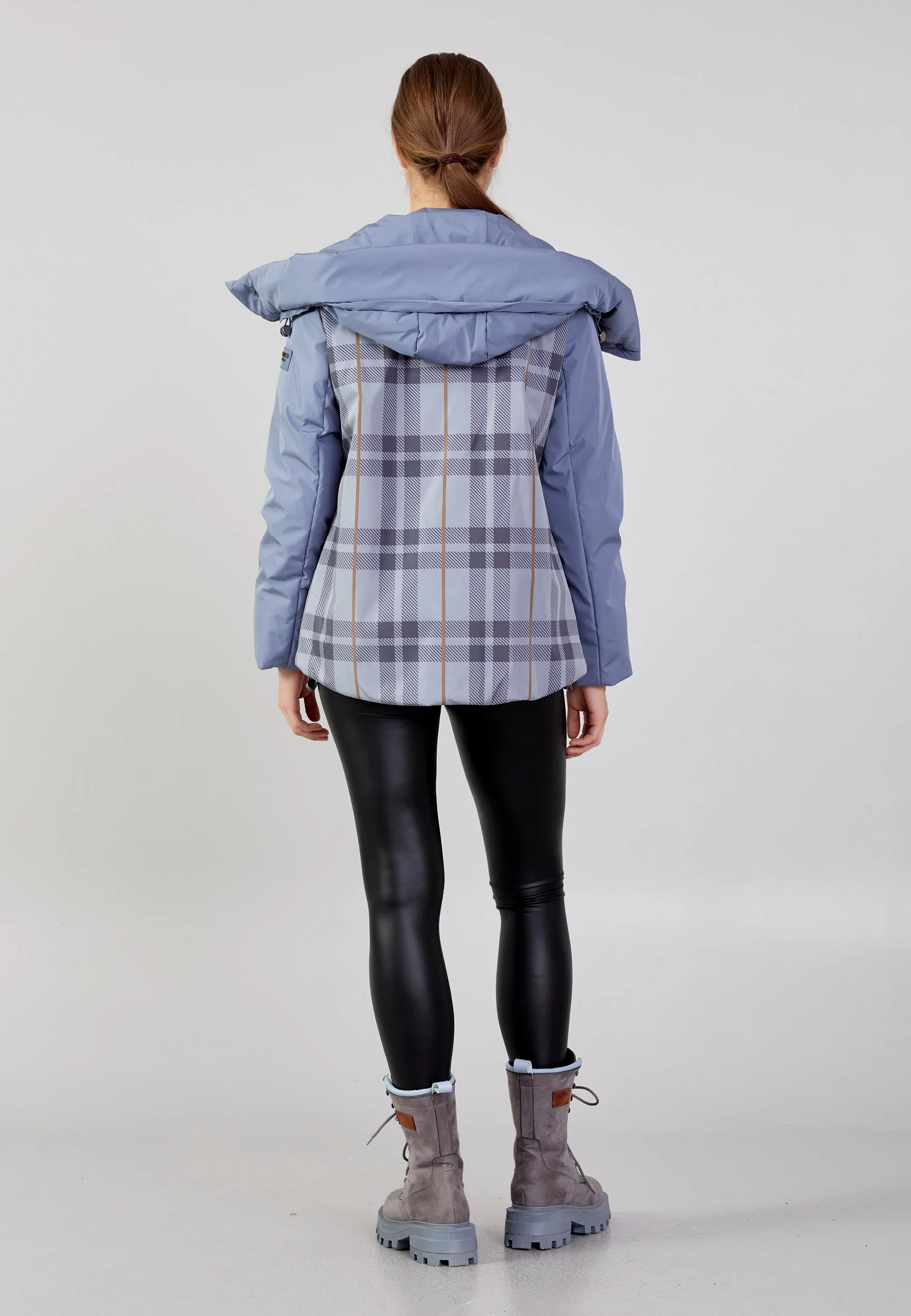 Polyester Plaid Regular Coat mml0432 - Image 16