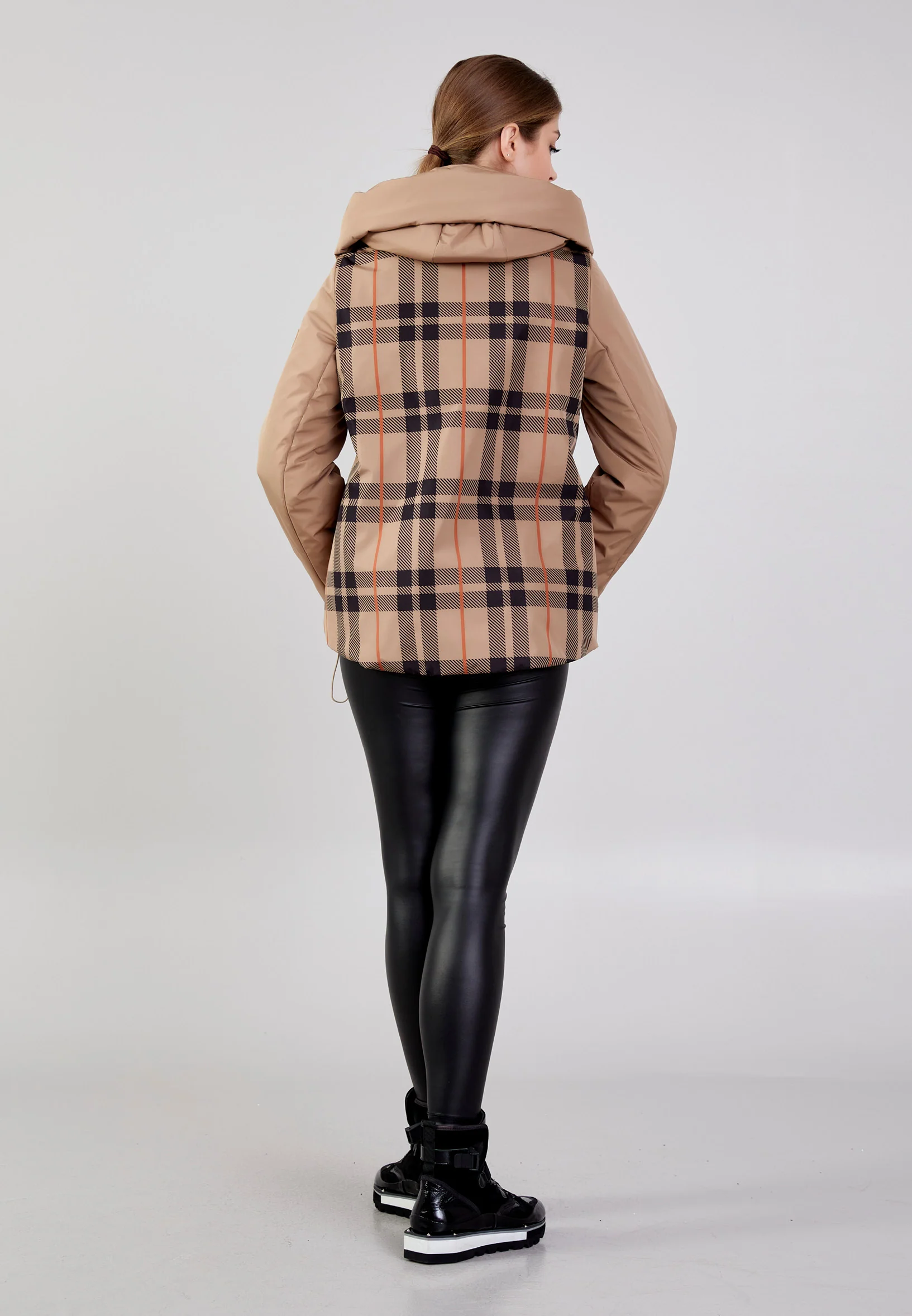 Polyester Plaid Regular Coat mml0432 - Image 20