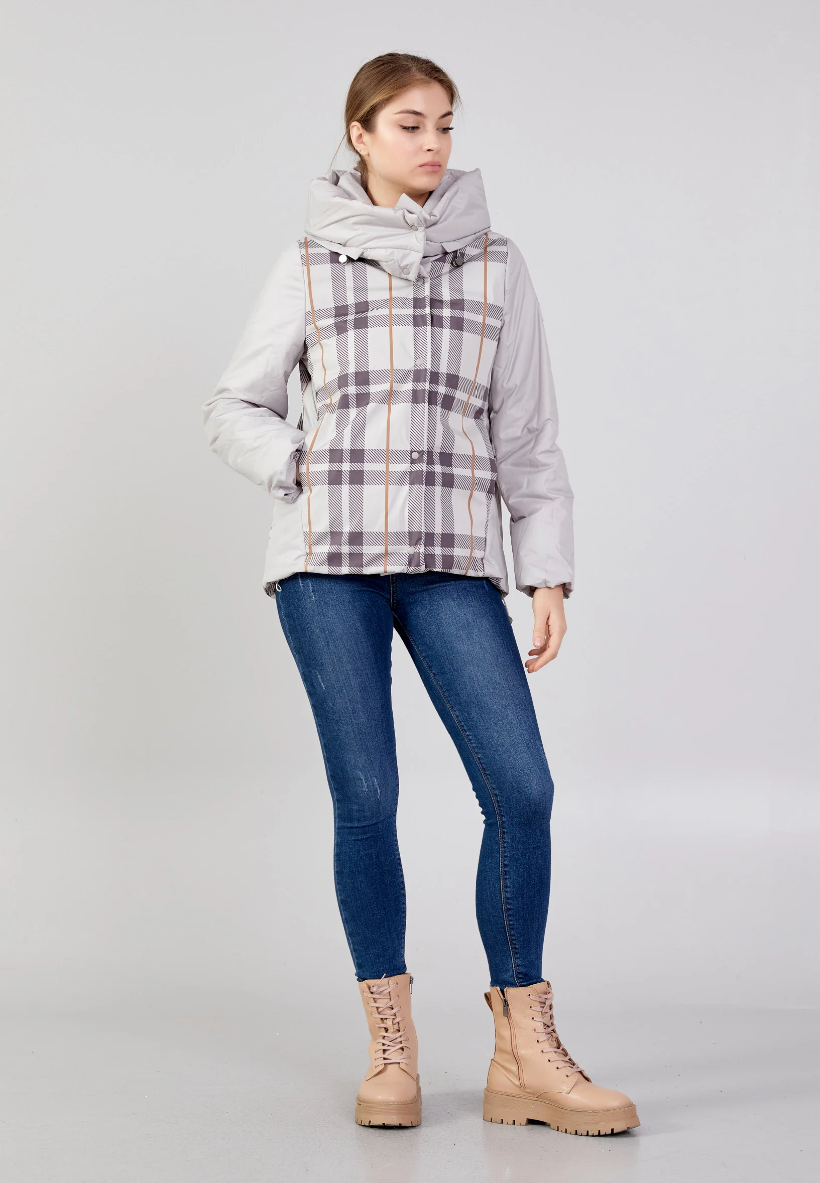 Polyester Plaid Regular Coat mml0432 - Image 22