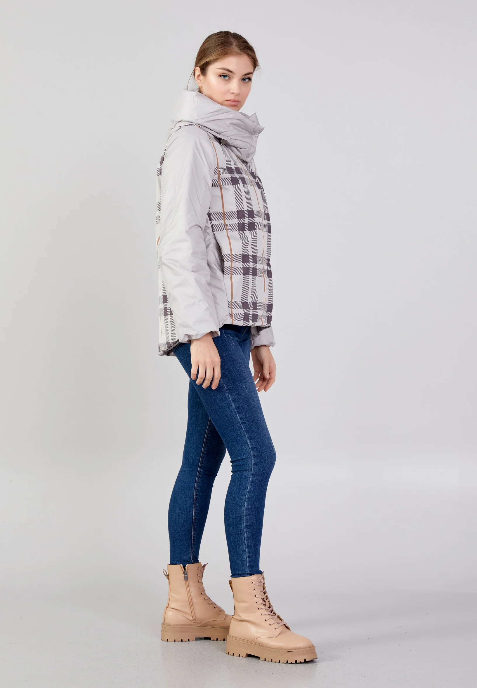 Polyester Plaid Regular Coat mml0432 - Image 23