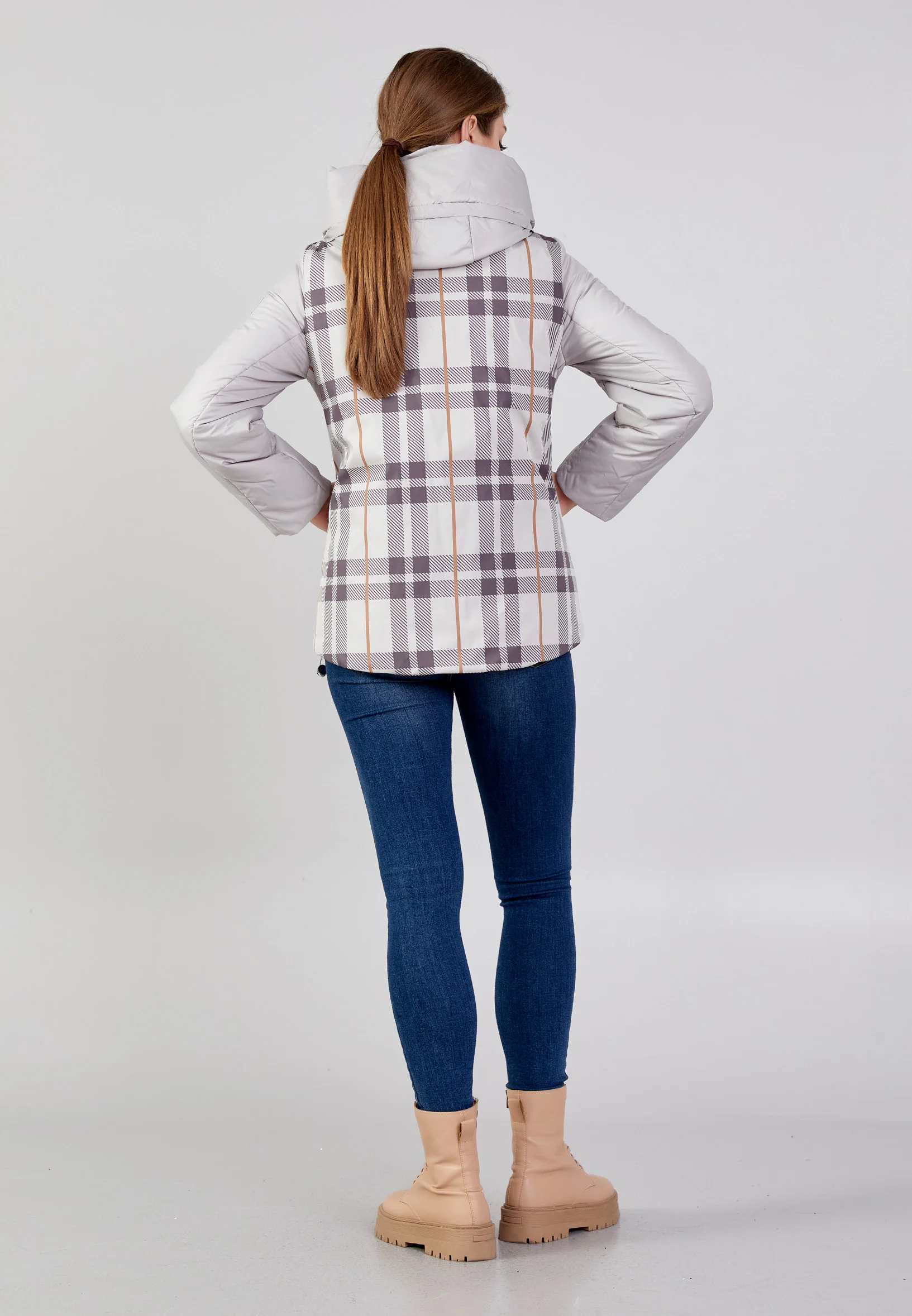 Polyester Plaid Regular Coat mml0432 - Image 24