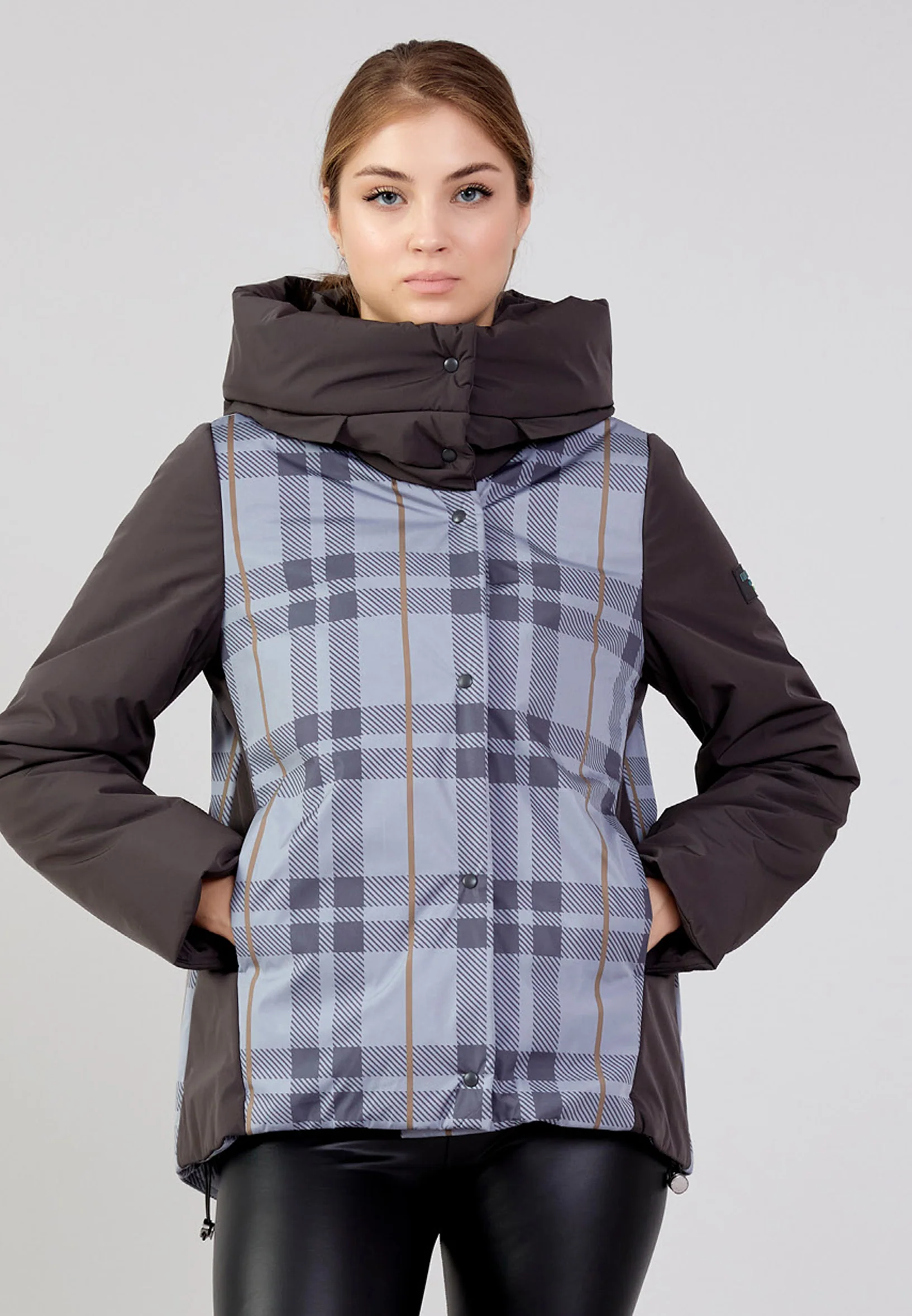Polyester Plaid Regular Coat mml0432 - Image 5