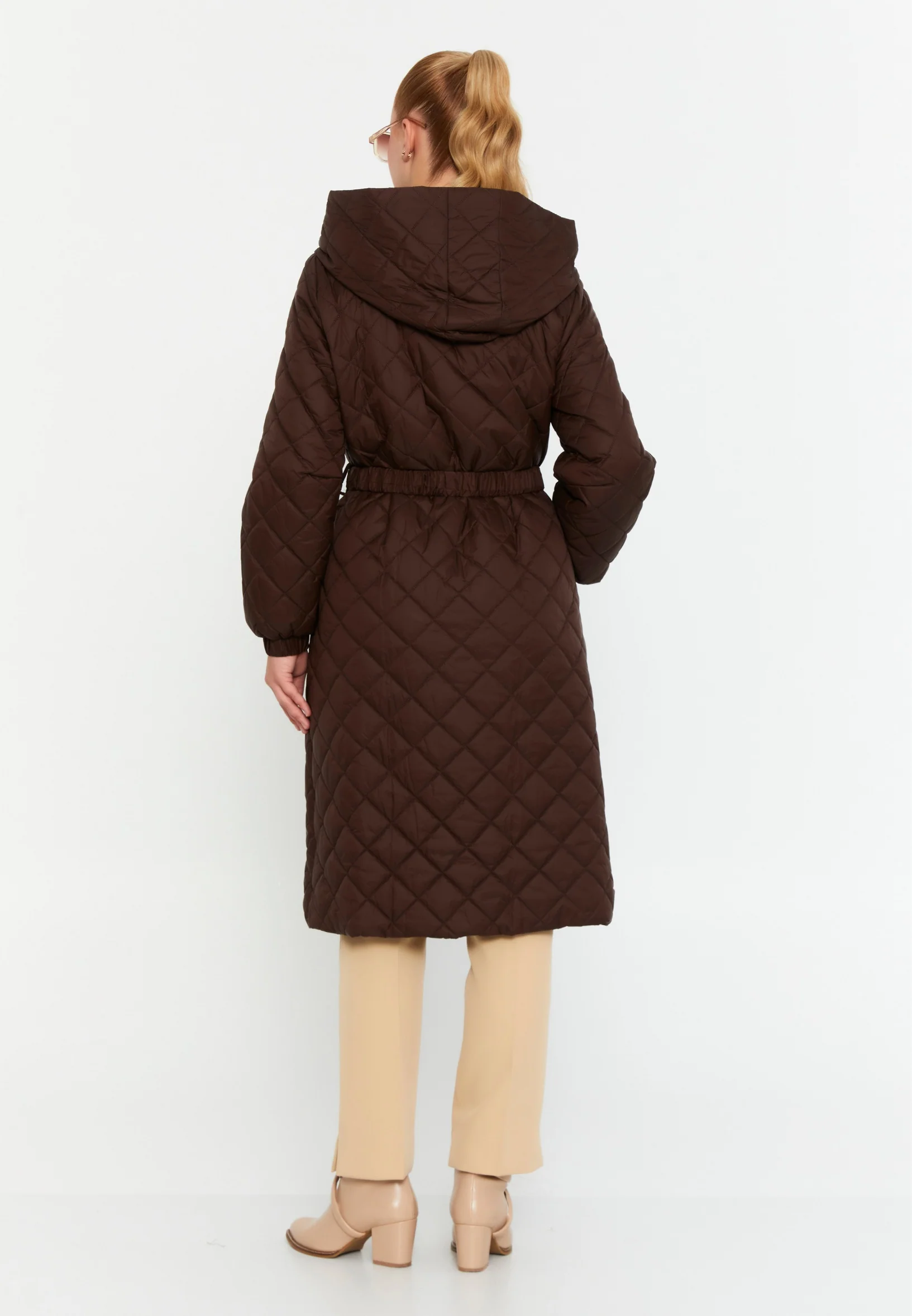 Polyester Solid Color Plus Size Coat cln2238 - Image 2