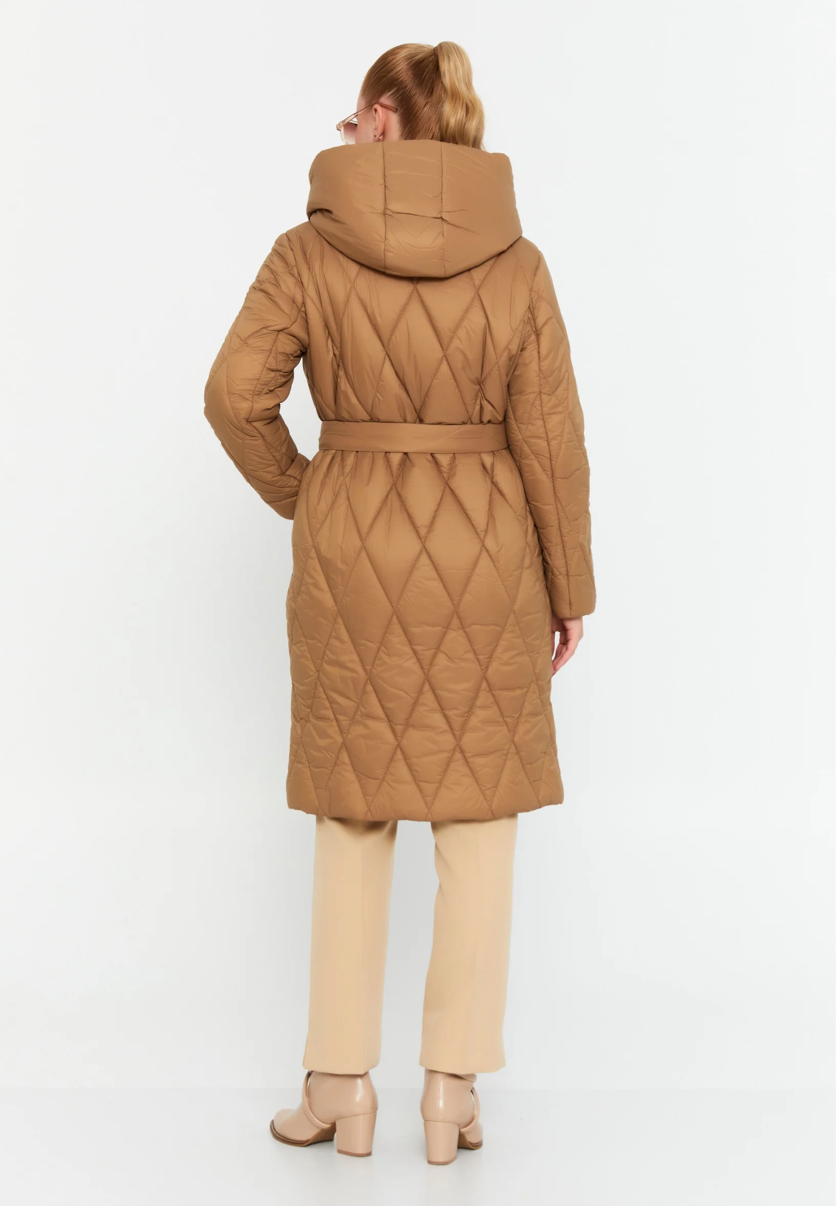 Polyester Solid Color Plus Size Coat cln2318 - Image 3
